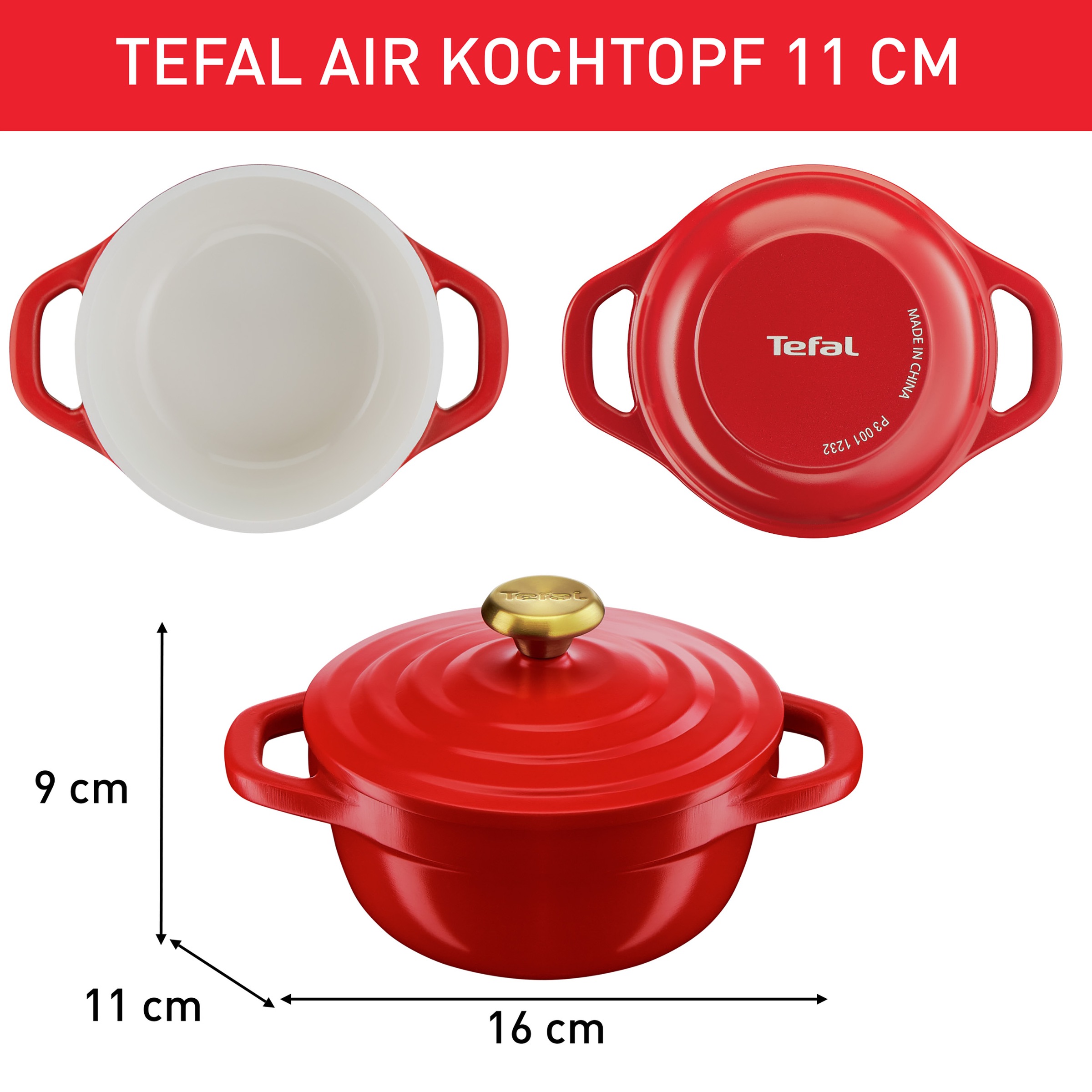 Tefal Topf-Set »Air« Set, 4 Stk. tlg. Aluminiumguss