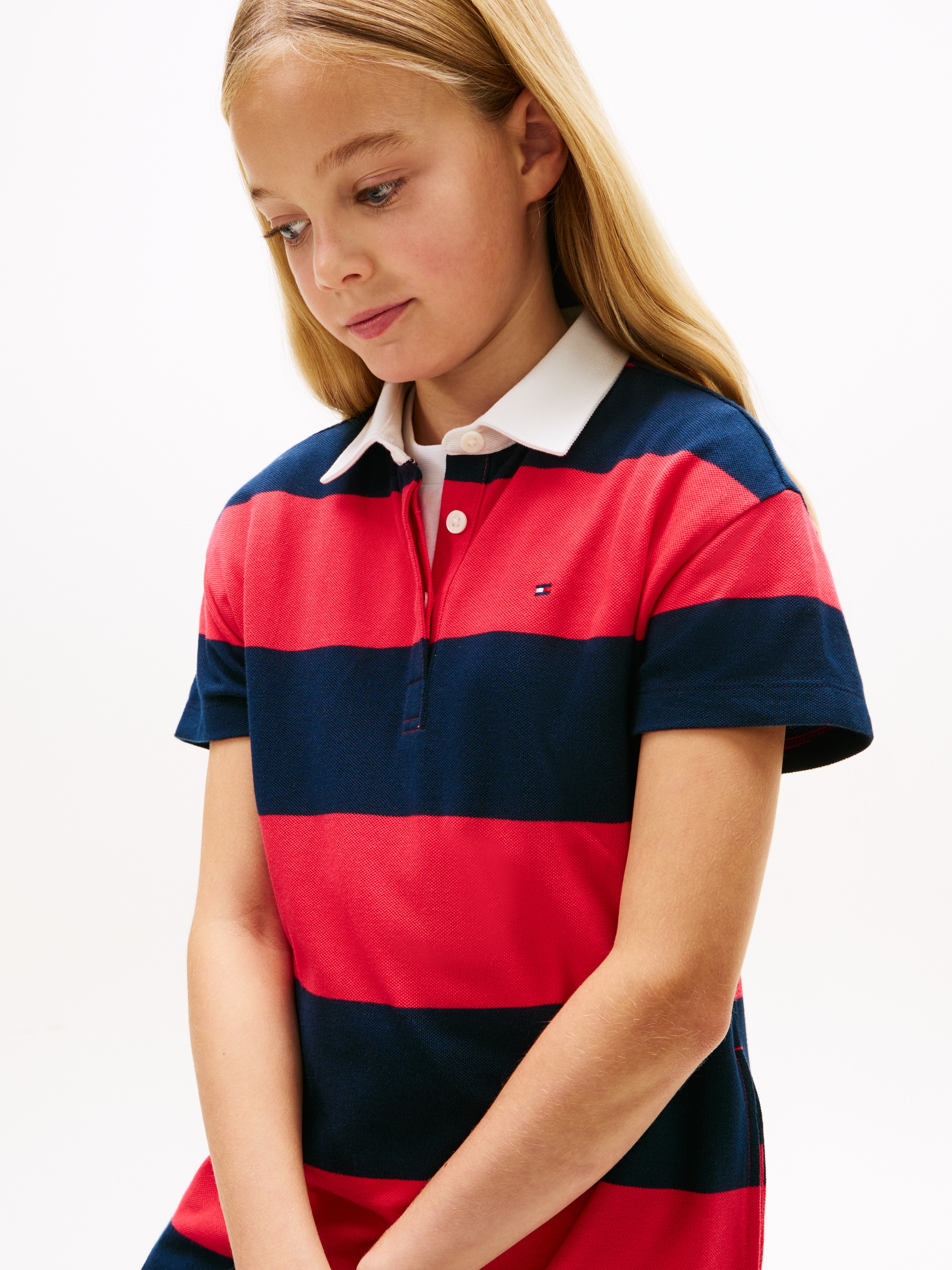 Tommy Hilfiger Polokleid »RUGBY POLO DRESS SHORT SLEEVE« Kinder bis 16 Jahre, Baumwoll-Piqué, regular fit