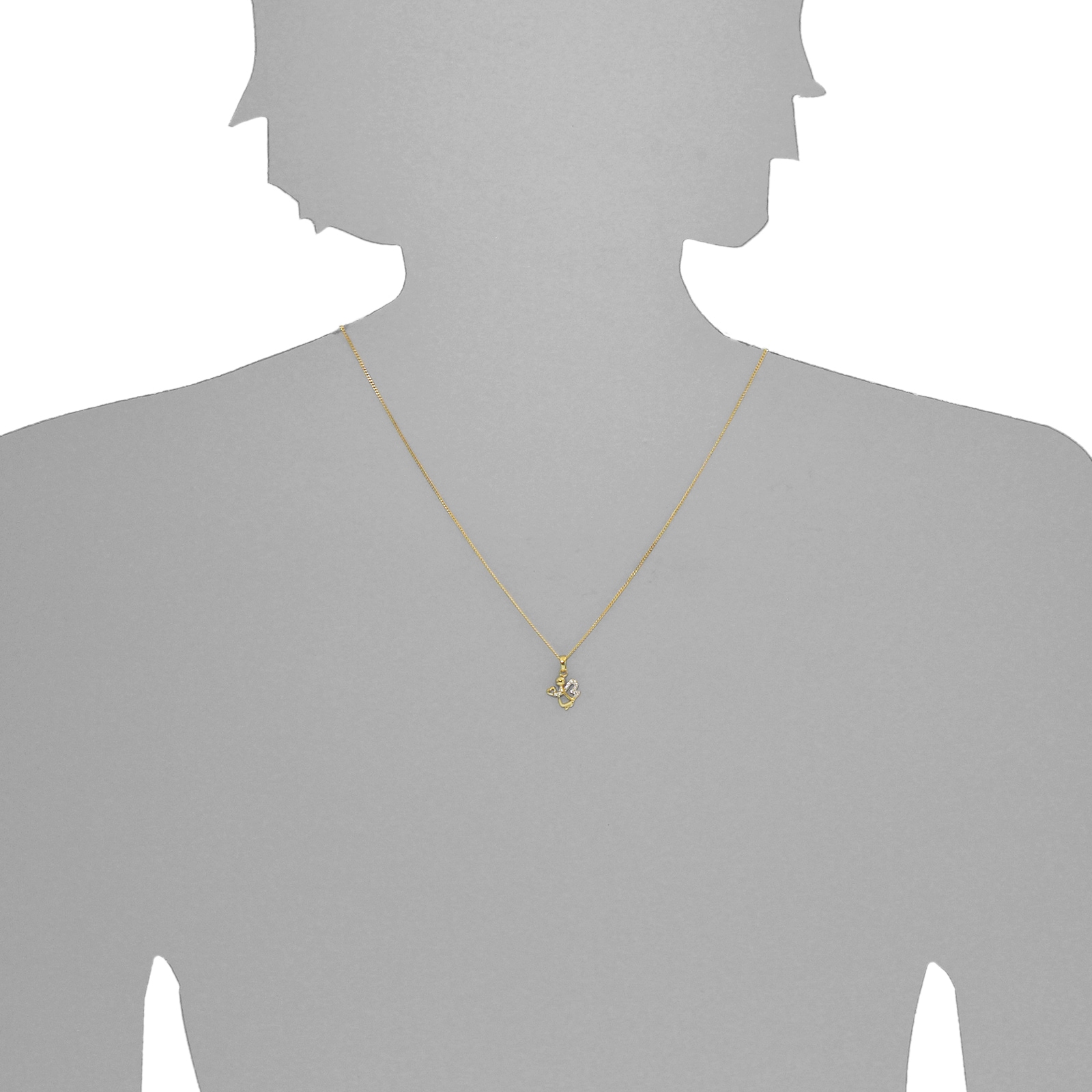 OSTSEE-SCHMUCK Kettenanhänger »- Engel - Gold 333/000 - Zirkonia«