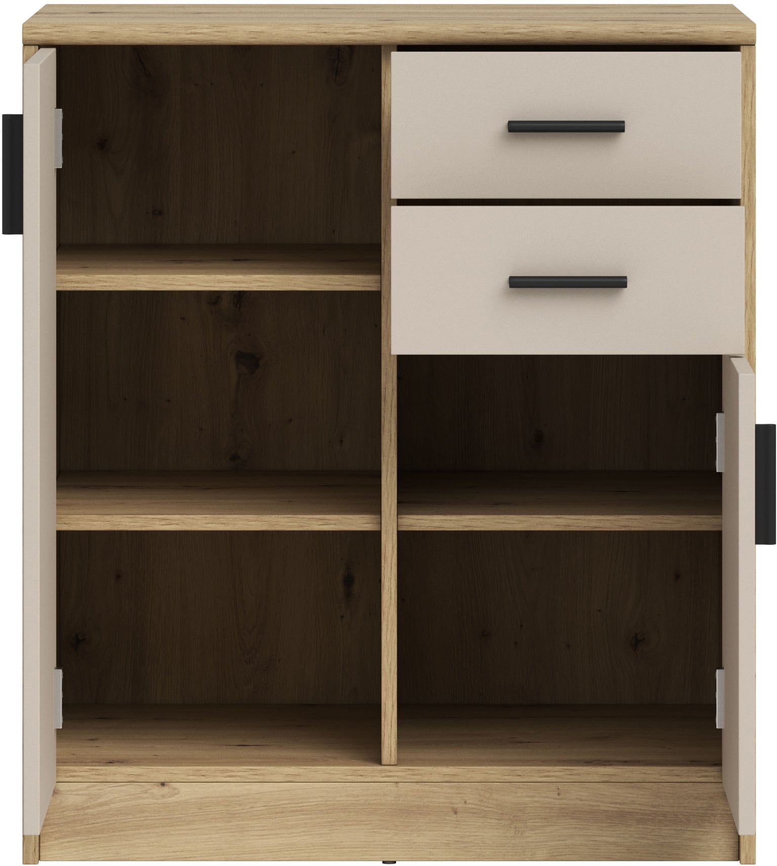 HBZ Sideboard »Nelly Kommode, BxHxT 74x86x50cm« 1 Stk. tlg. Breite 74cm, Einlegeböden verstellbar, foliert