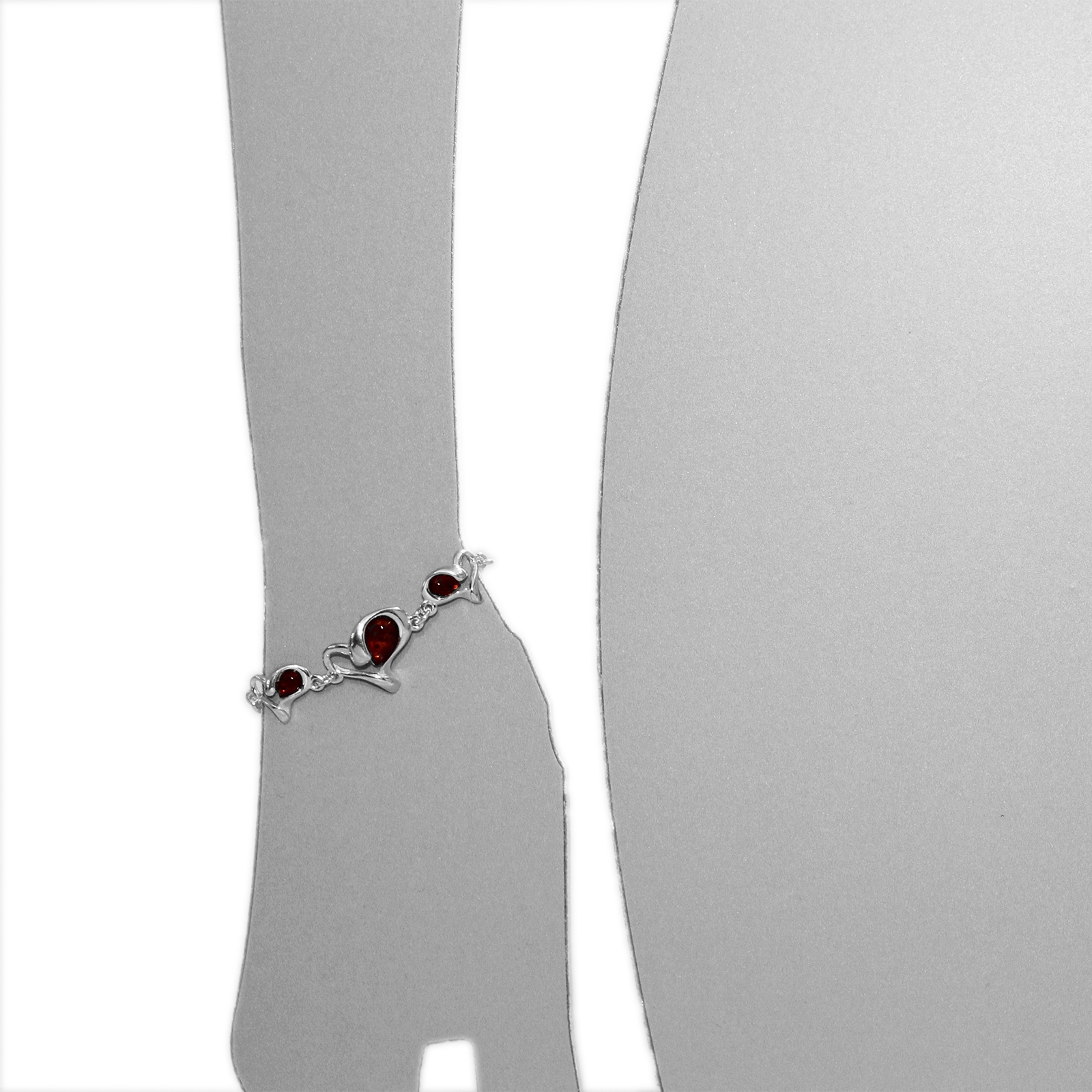 OSTSEE-SCHMUCK Armband »- Herz - Silber 925/000 - Bernstein«