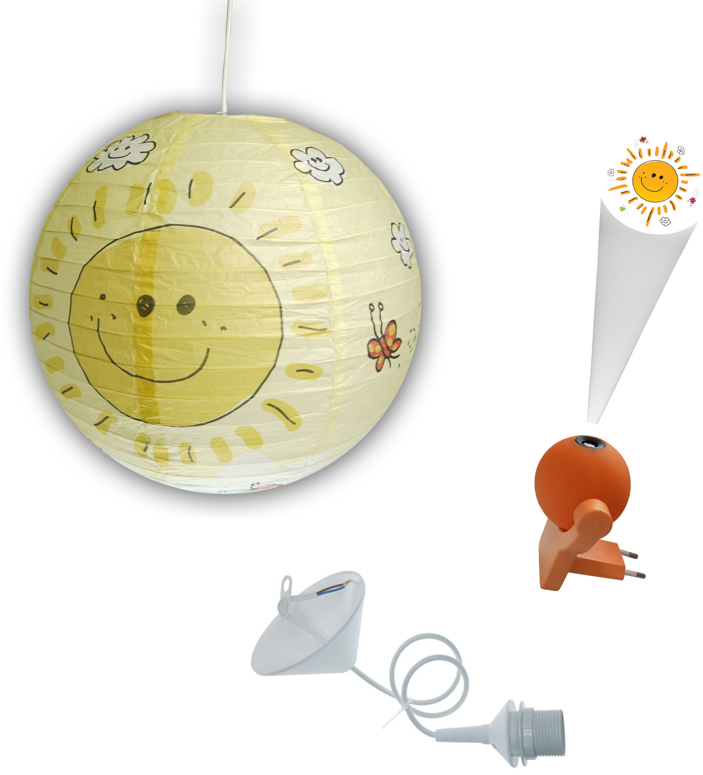 niermann LED Nachtlicht »Sunny«, 1 flammig-flammig, Bundle Sunny (Set), 1 x  Steckernachtlicht, 1 x Papier-Pendelleuchte online kaufen | mit 3 Jahren  XXL Garantie