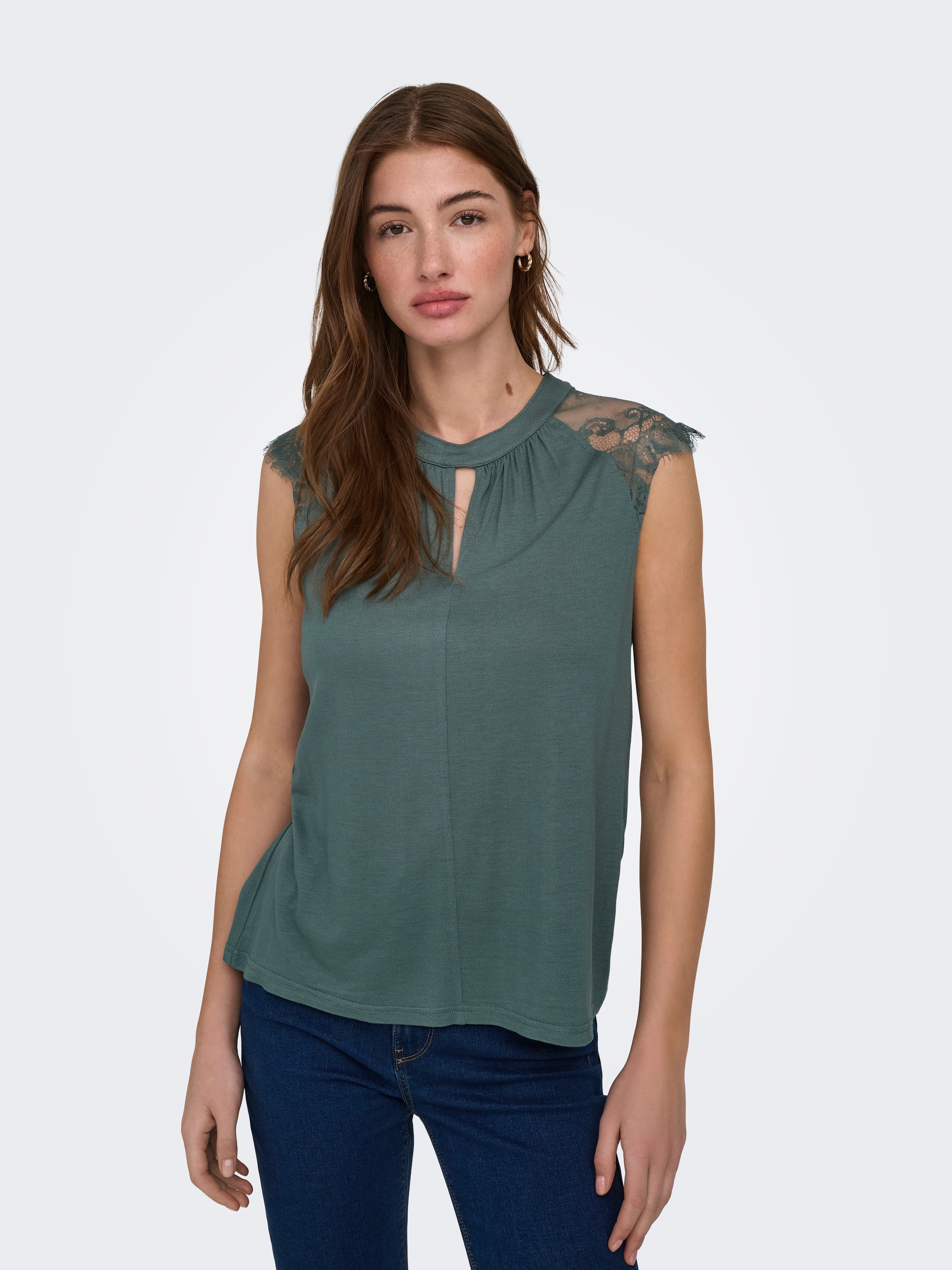 ONLY Kurzarmshirt »ONLNICOLA S/S TOP CS JRS« Viskose, regular fit, Rundhals