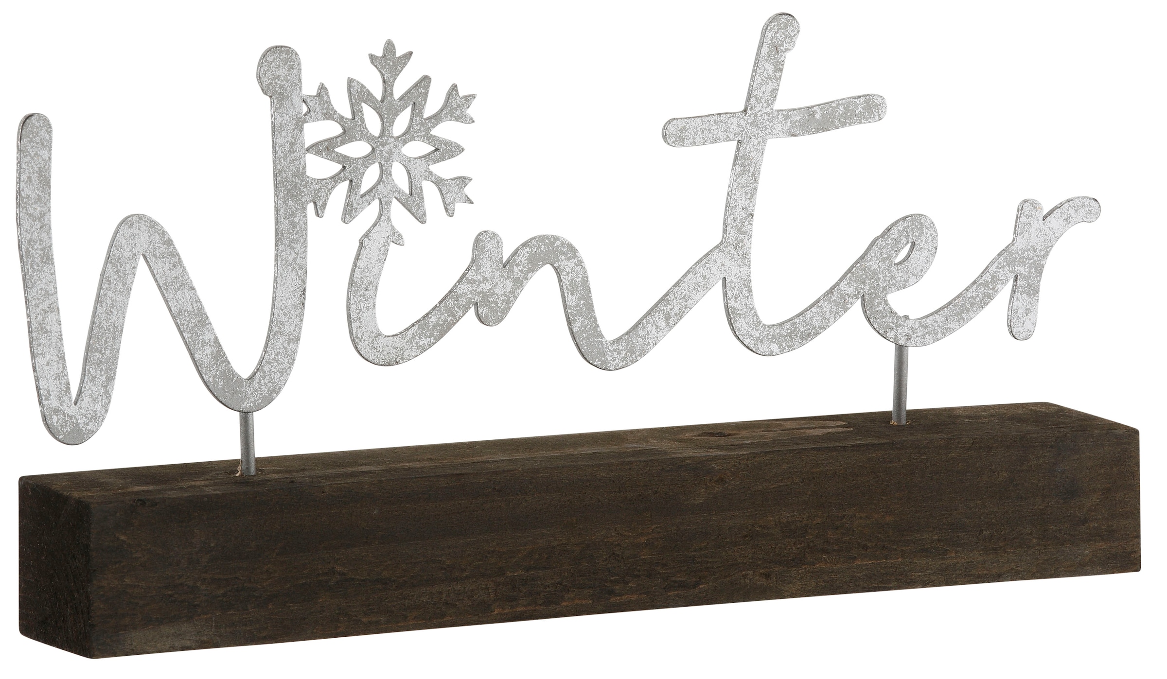 RIFFELMACHER & WEINBERGER Deko-Schriftzug »Winter, Weihnachtsdeko«, aus  Holz und Metall, Länge ca. 29 cm bequem bestellen