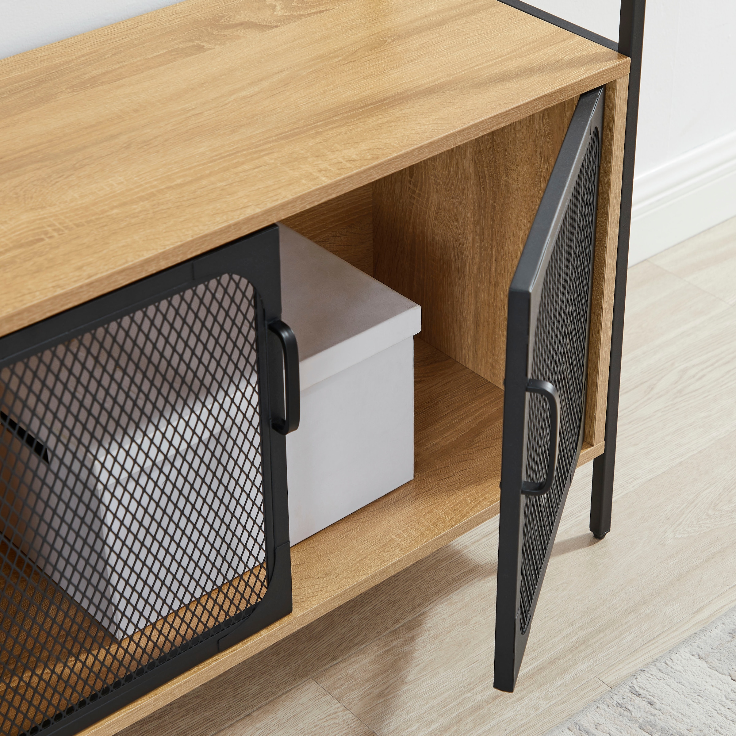 OTTO home Regal »Amance« Metallgestell, viel Stauraum und ideal für Saugroboter, Höhe 177 cm