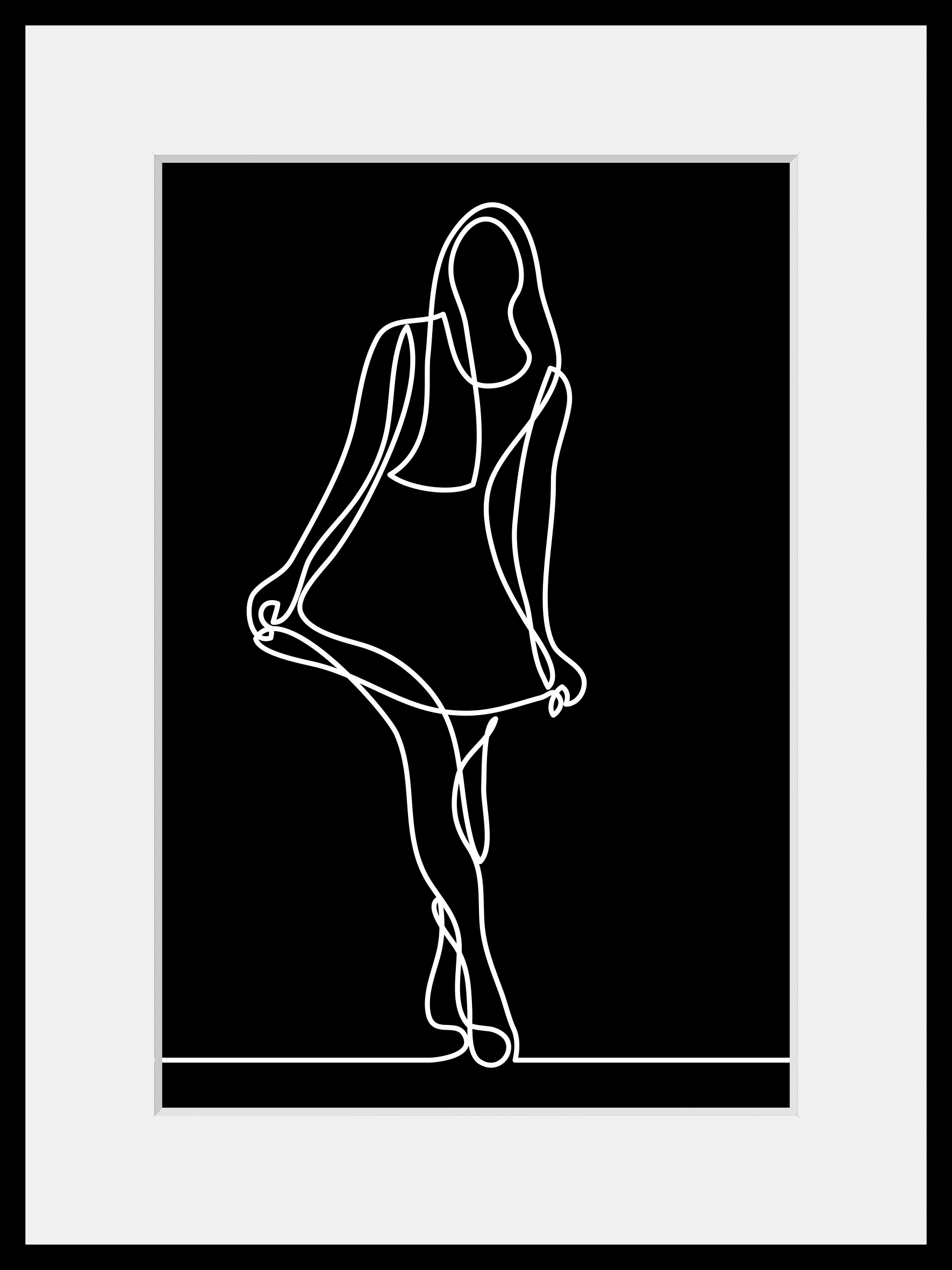 queence Bild »Jolina«, Frau-Kunst-Schwarz-Weiß-Bilder von Frauen, (1 St.), HD Premium Poster-Druck inkl. Holzrahmen