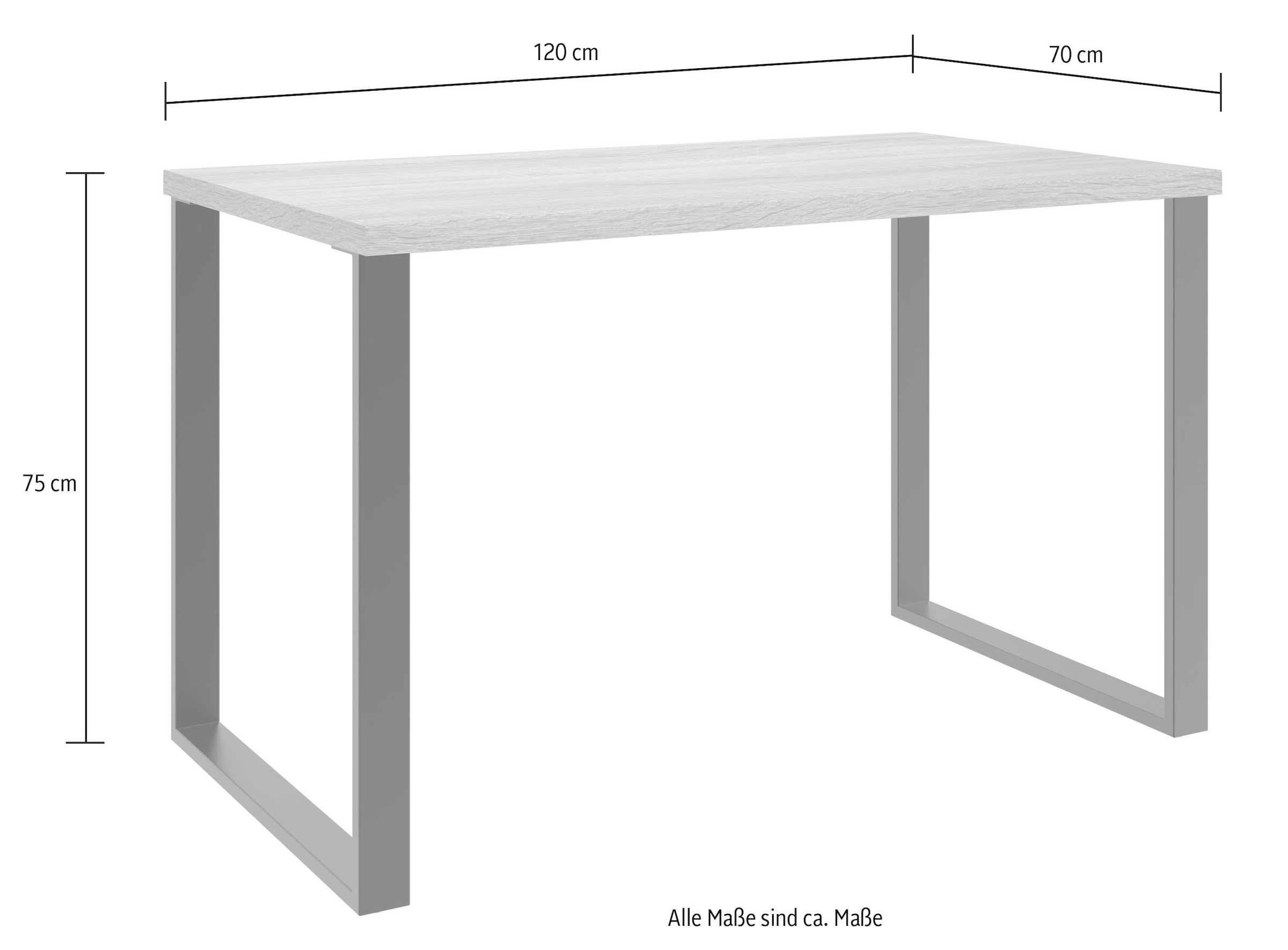 Wimex Schreibtisch »Home Desk«, Mit Metallkufen, in 3 Breiten