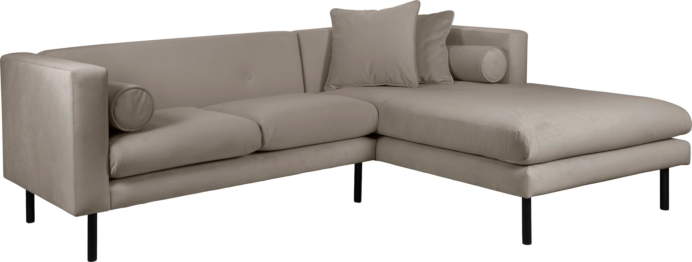 Guido Maria Kretschmer Home&Living Ecksofa »Lillibeth L-Form Designsofa, Maße B/T/H: 240/173/83 cm«, Zierkissen als Wendekissen, in Samtoptik oder Cord