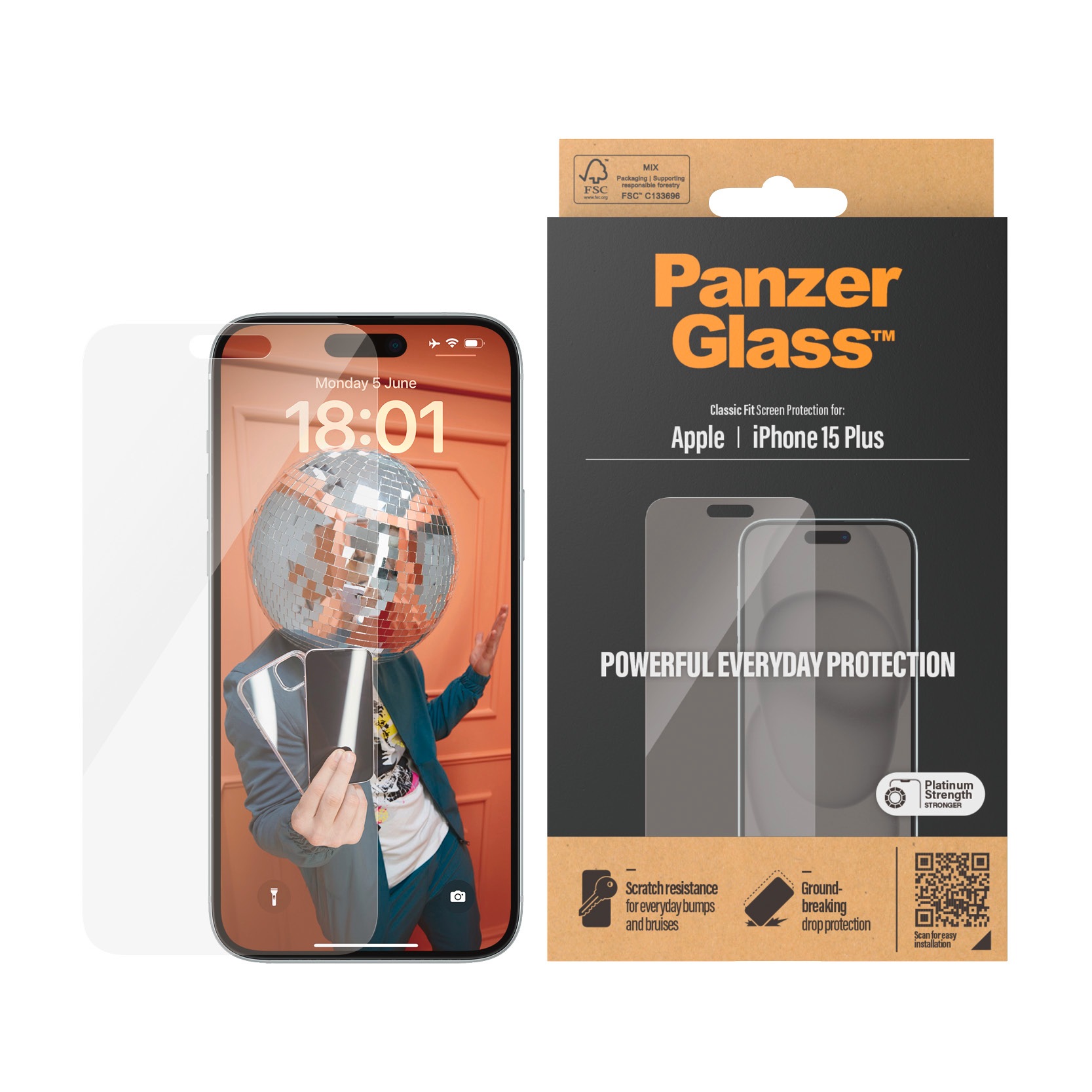 PanzerGlass Displayschutzglas »Screen Protector Glass« für iPhone 15 Plus