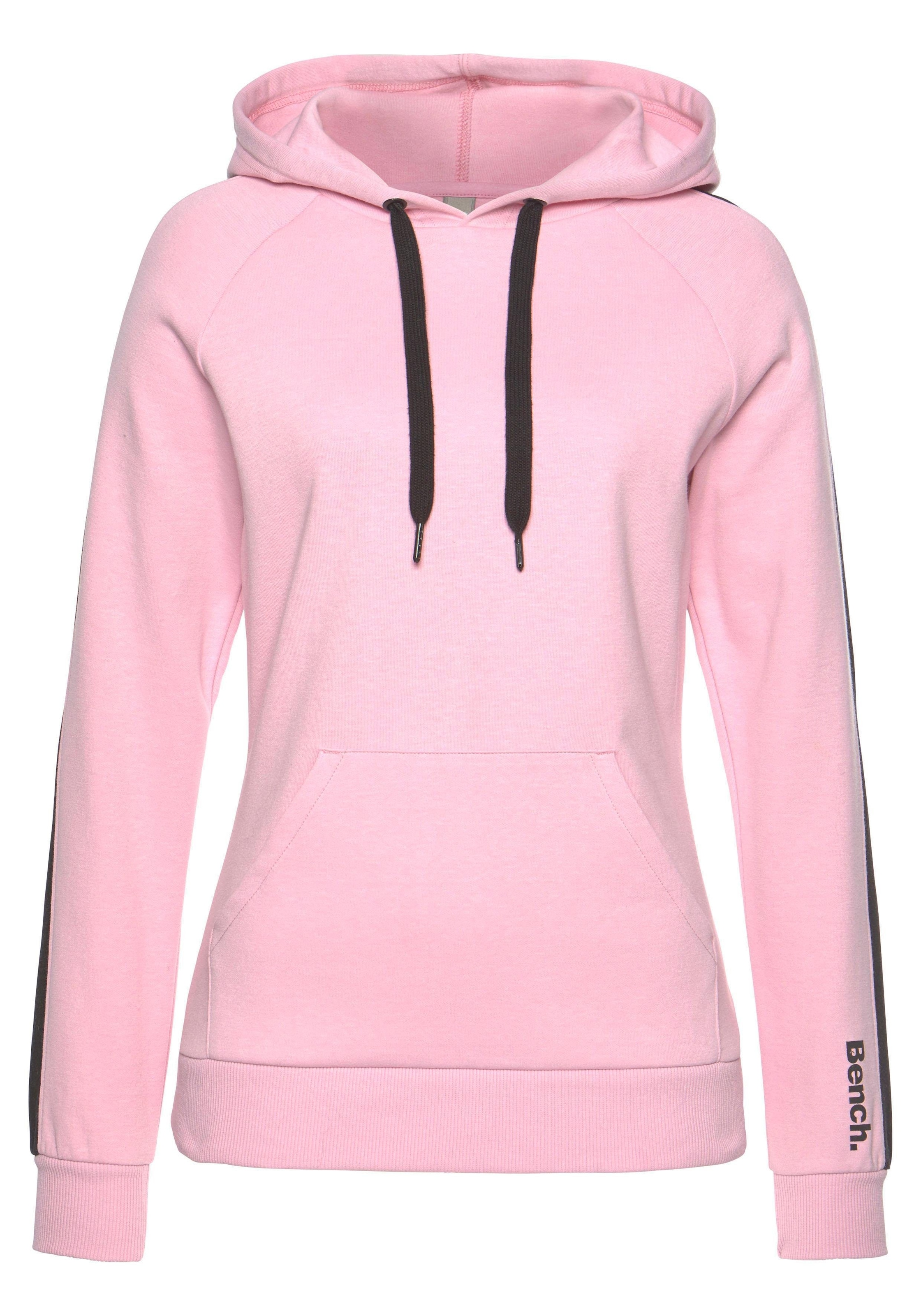 bei Kapuzensweatshirt, mit ♕ Bench. Kängurutasche, Loungewear Hoodie Loungeanzug, und Seitenstreifen