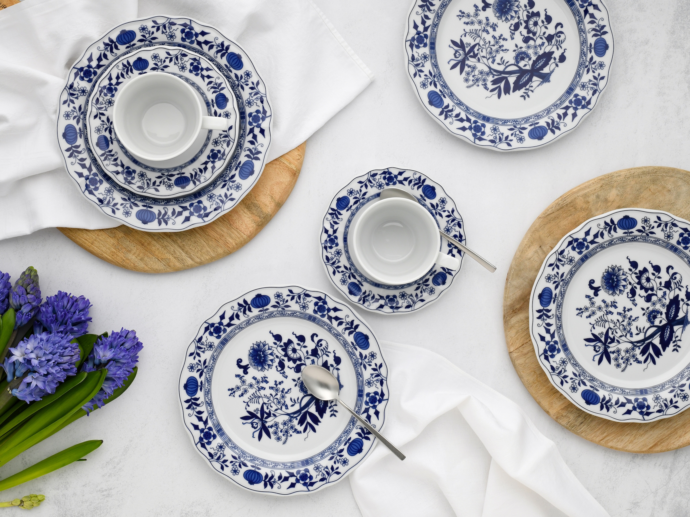 CreaTable Kombiservice »Flora Zwiebelmuster, Kombi-Service 30-tlg« Nostalgisch, Vintage