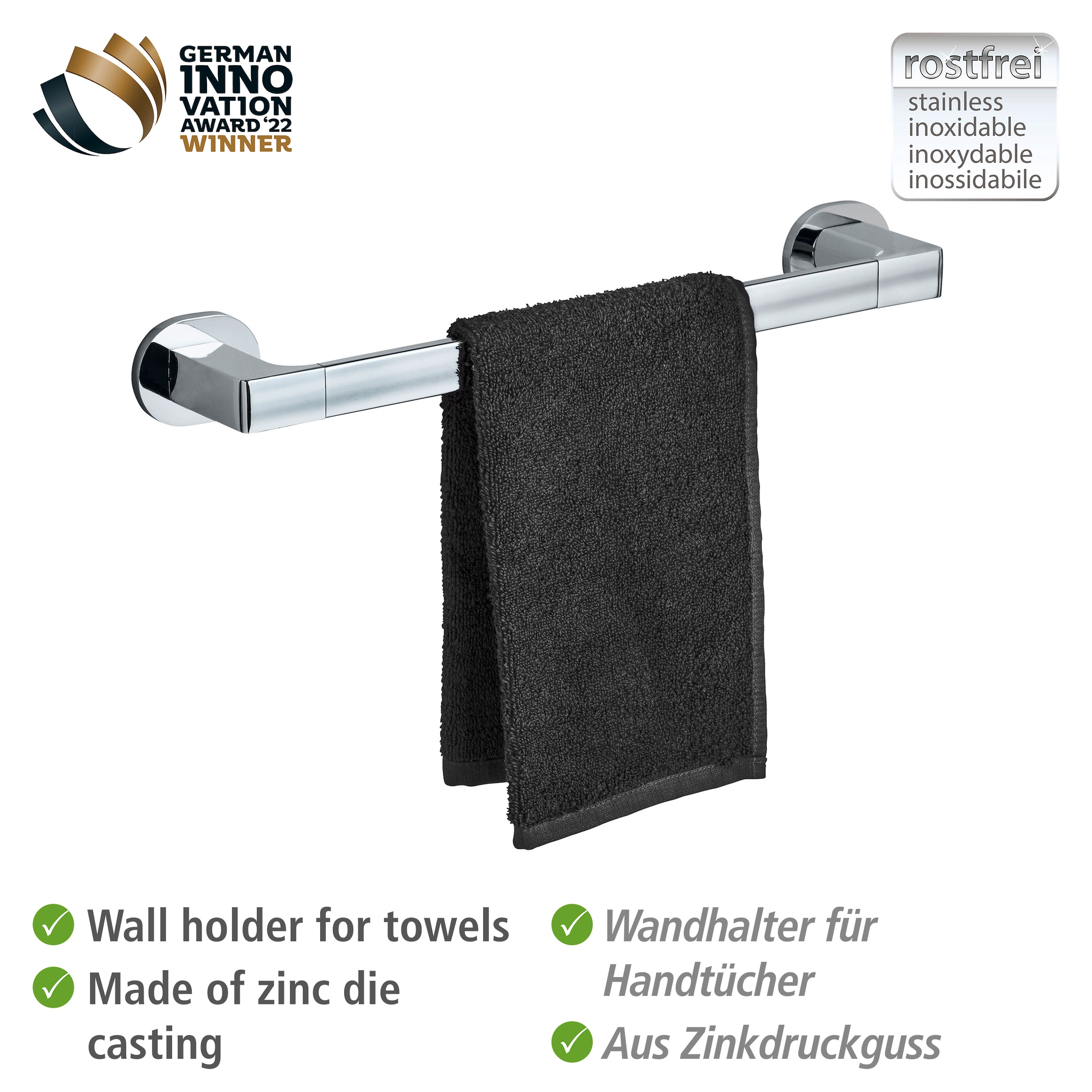 WENKO Handtuchstange »UV-Loc® Maribor« befestigen ohne Bohren