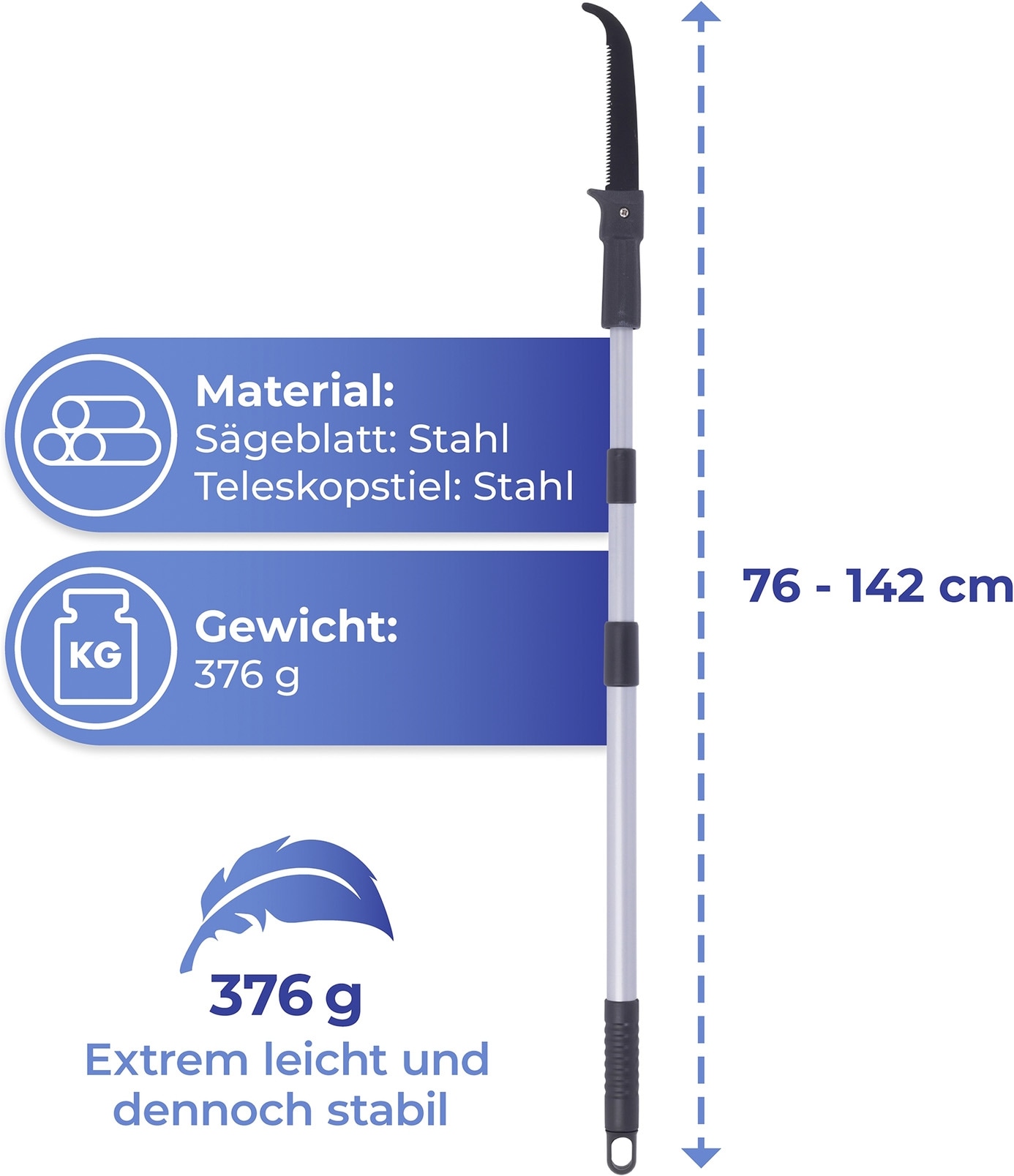 Maximex Gartensäge »Maximex 2in1« Astsäge und Teleskopstiel, bis zu 342 cm Arbeitshöhe