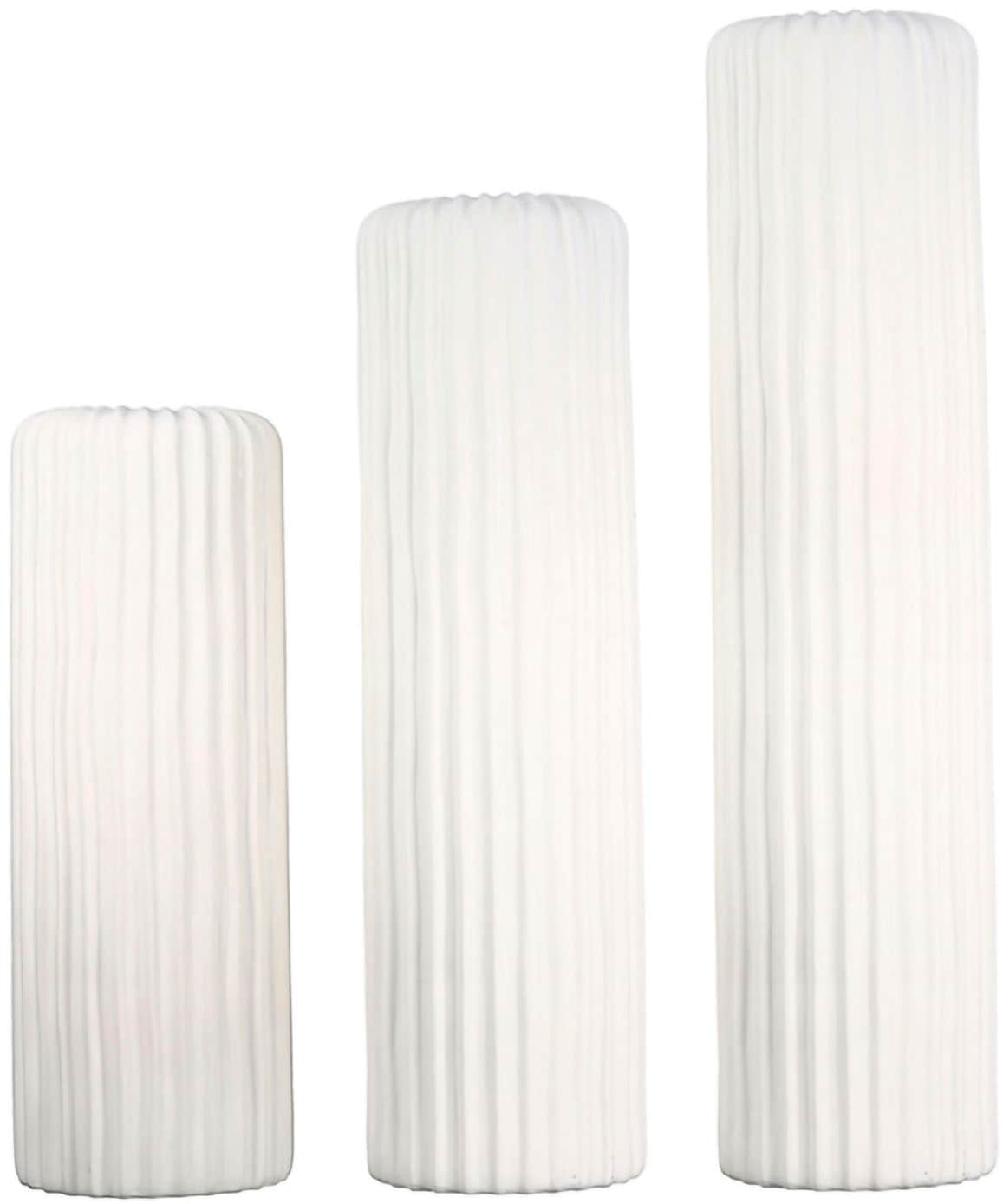Casablanca by Gilde Bodenvase »Vase Fjord weiß H. 58 cm«, (1 St.)