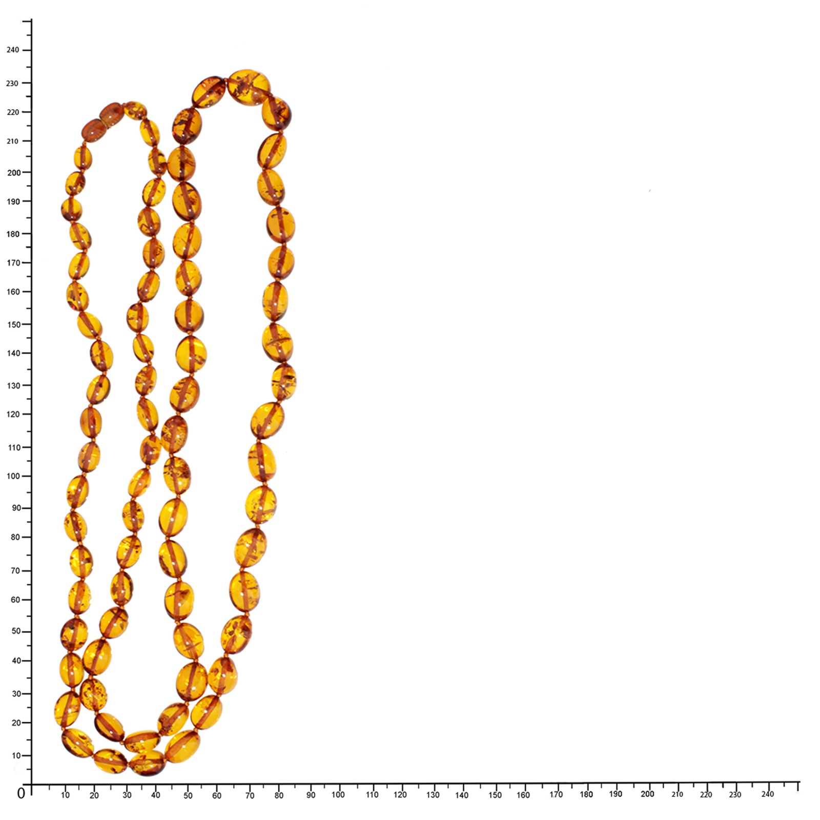 OSTSEE-SCHMUCK Kette ohne Anhänger »- Olive XXL-100 cm- - Bernstein - ,«