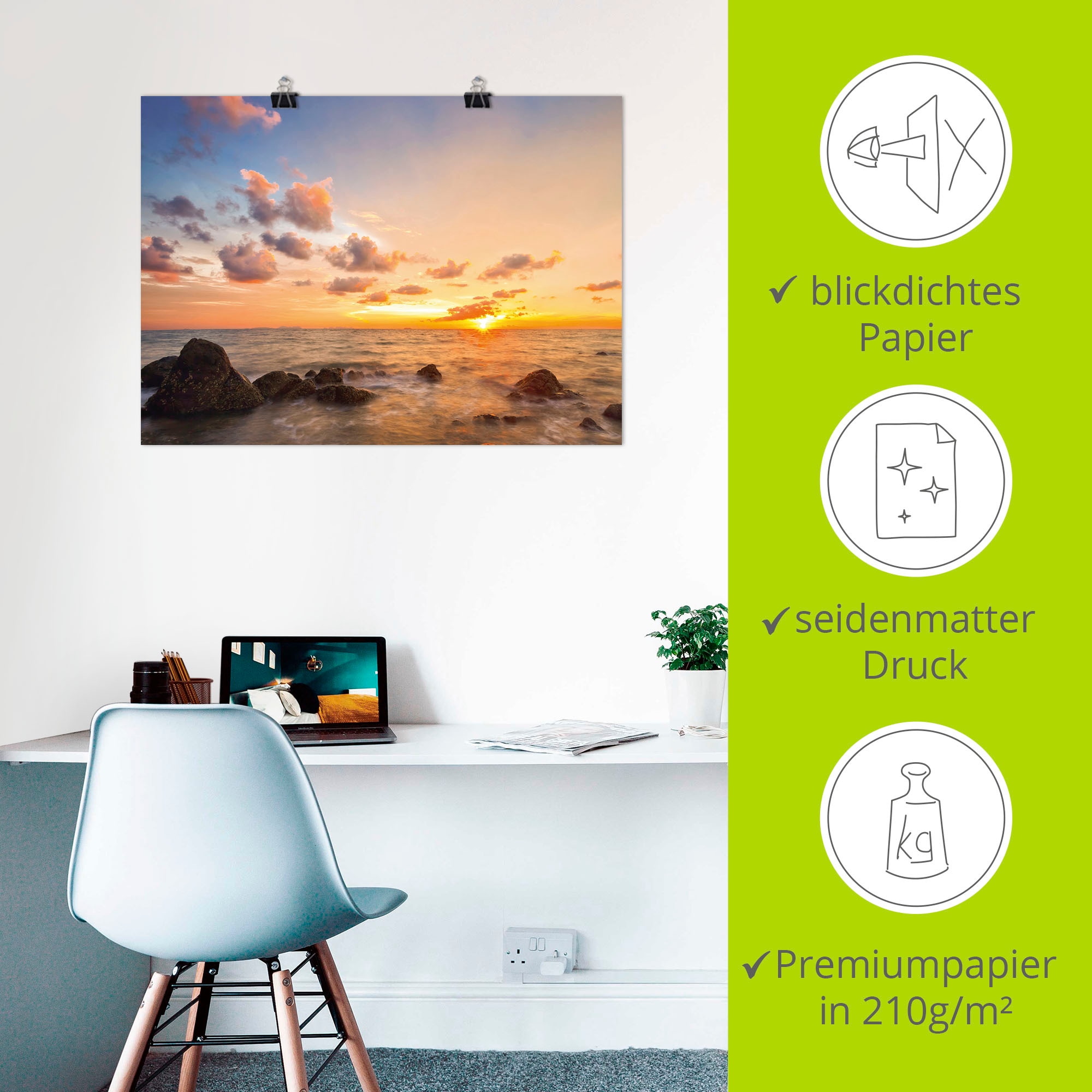 Artland Poster »Sonnenuntergang« Sonnenaufgang & -untergang 1 Stk. tlg. ohne Rahmen