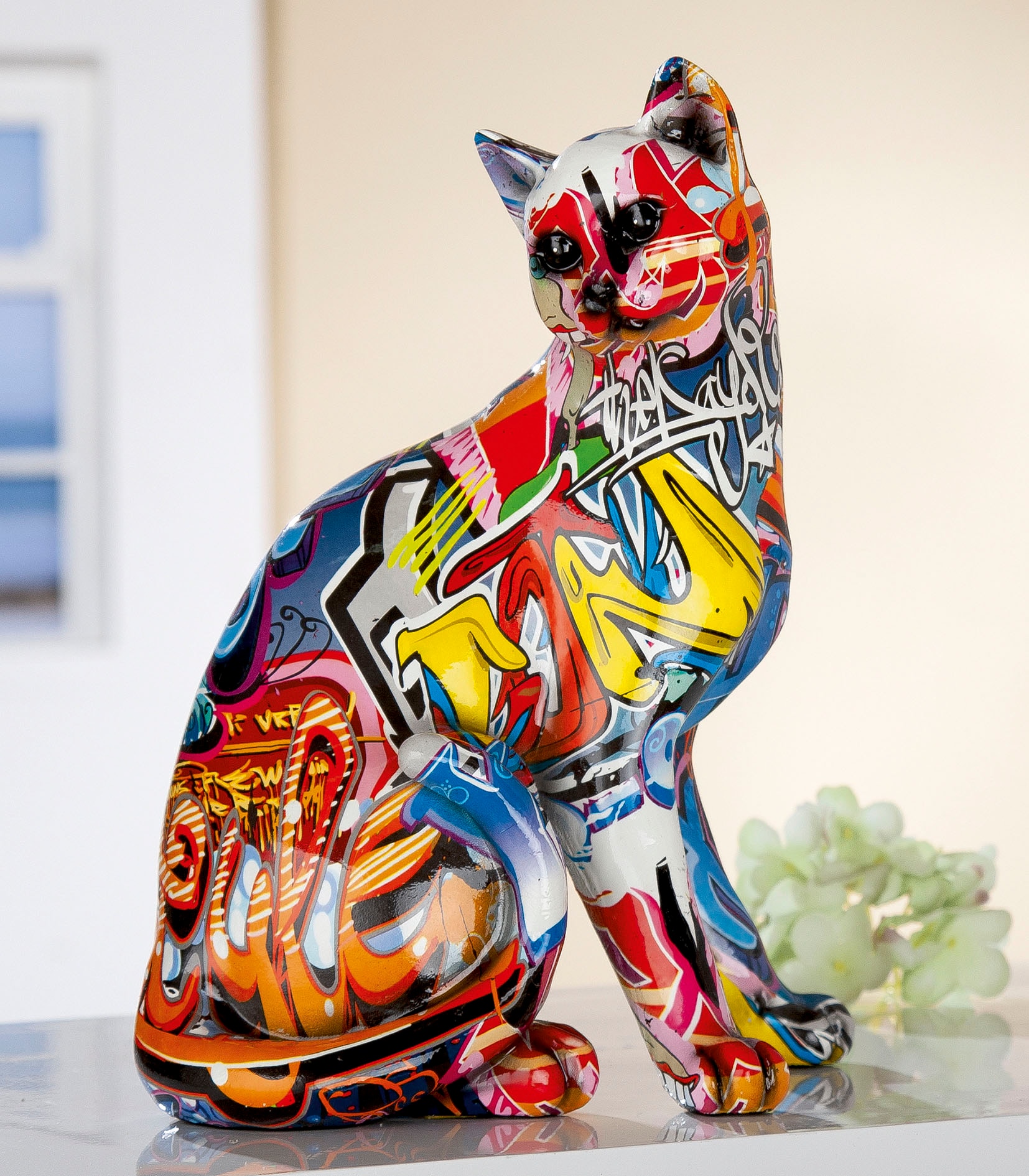 Dekoobjekt, Wohnzimmer Katze«, Höhe GILDE Dekofigur cm, bestellen »Figur Tierfigur, 29 Art Pop bequem