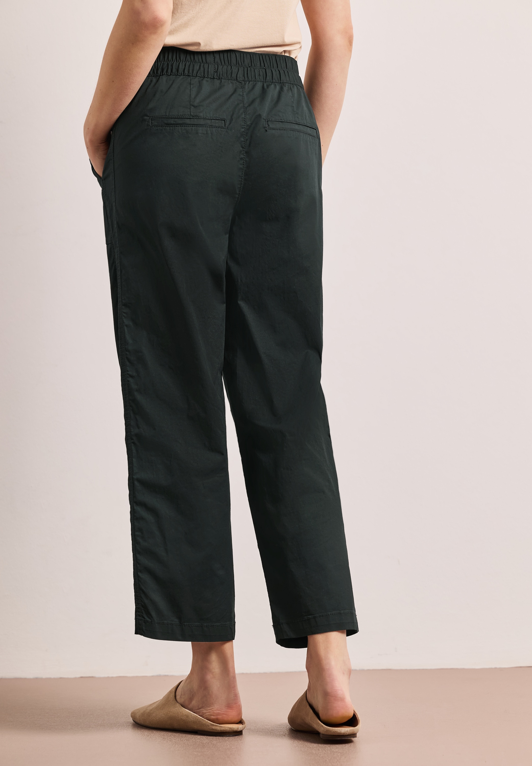 STREET ONE Paperbag-Hose  mit elastischem Bund