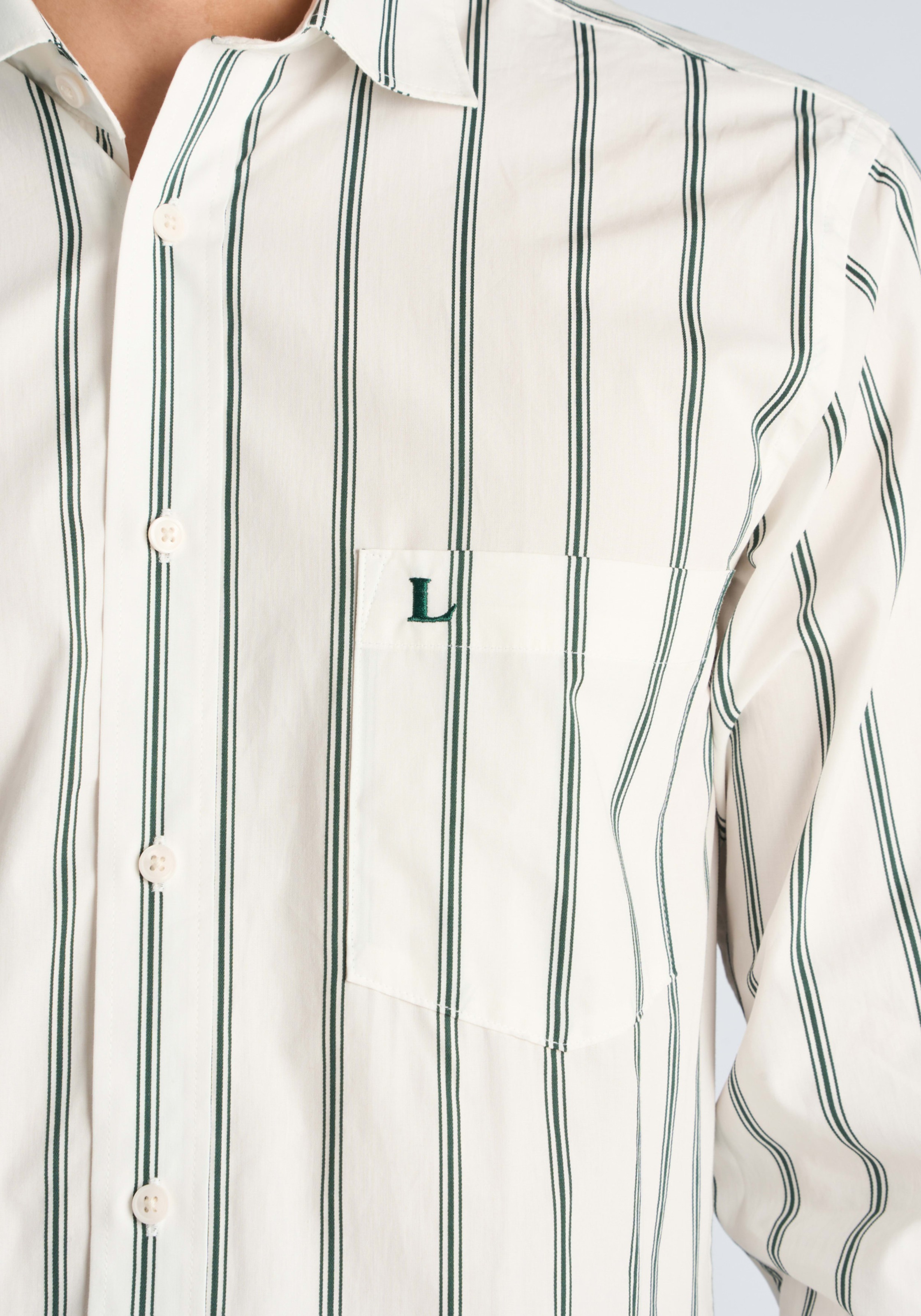 LINDBERGH Langarmhemd im Streifen-Design /  Baumwolle
