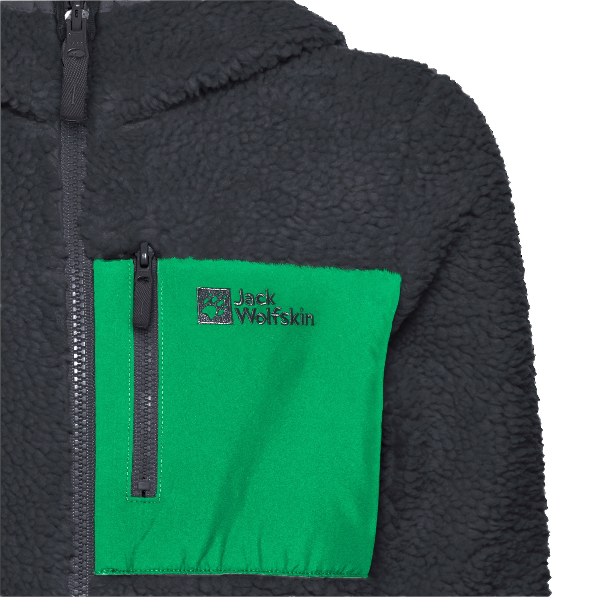Jack Wolfskin Fleecejacke »ICE CURL HOOD JACKET K« mitKapuze Wärmend, winddicht, Übergangsjacke für Kinder