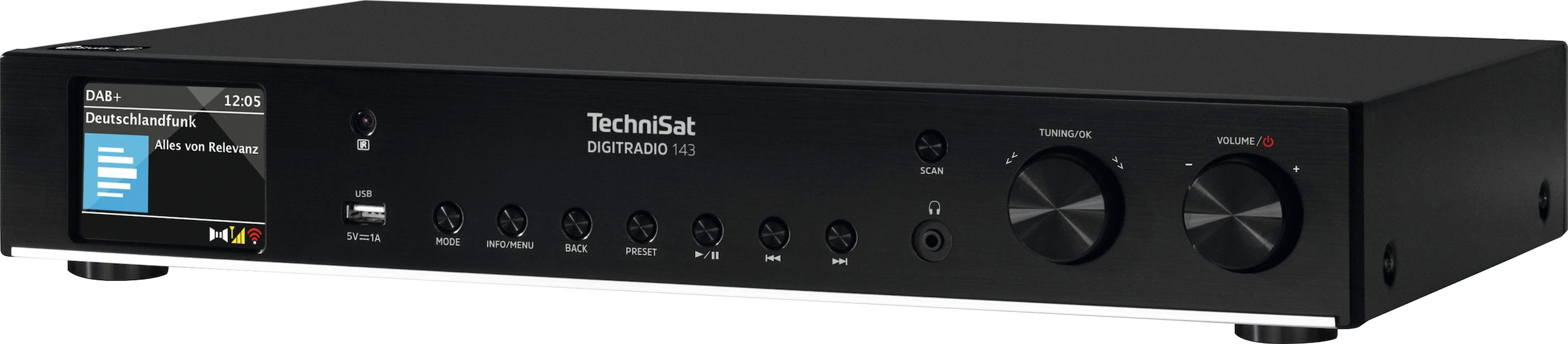 TechniSat Internet-Radio »DIGITRADIO 143 (V3)«, (Bluetooth-WLAN Digitalradio  (DAB+)-FM-Tuner mit RDS-Internetradio) ➥ 3 Jahre XXL Garantie | UNIVERSAL