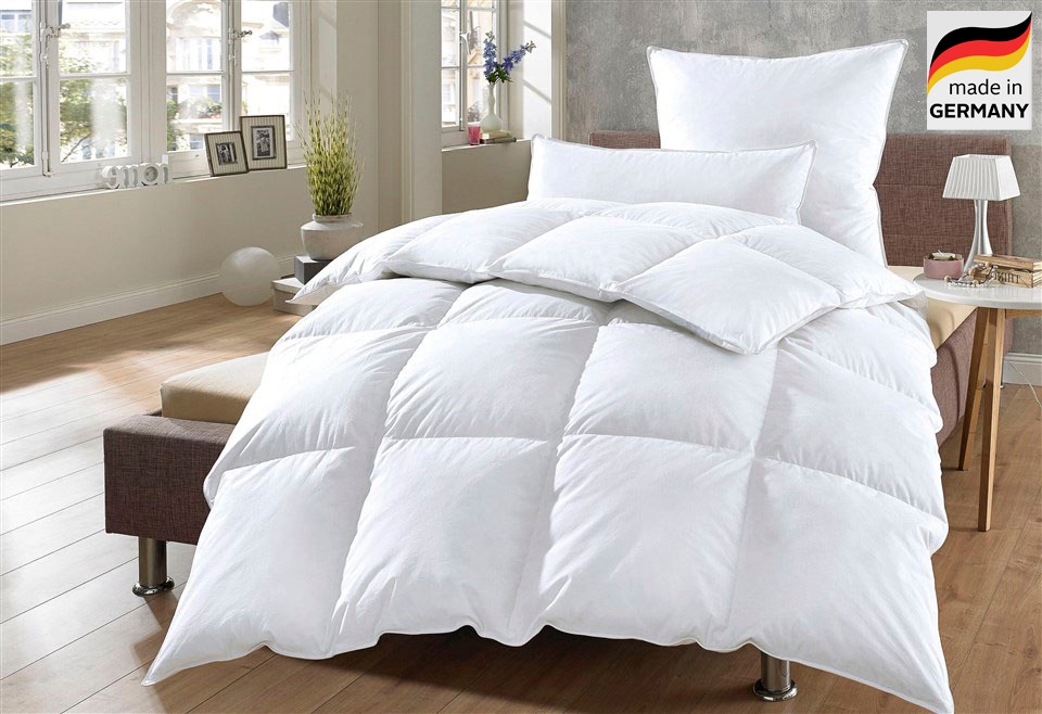OTTO home Daunenbettdecke "Köniz, Bettdecke 135x200 cm, 155x220 cm und weitere Größen" warm Füllung 60Daunen40Federn 1 Stk. tlg. Bettdecken, Sommer, Winter, Decke ist Made in Green zertifiziert
