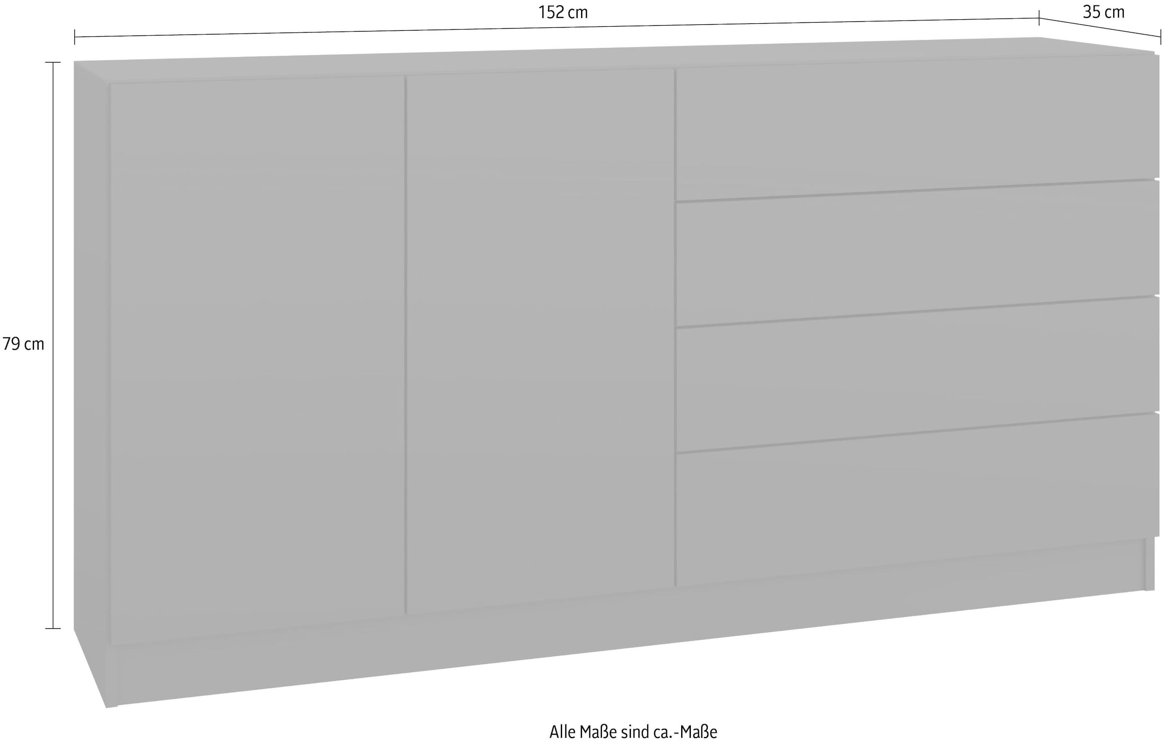 borchardt Möbel Sideboard »Vaasa«, bestellen Breite 152 auf cm Rechnung