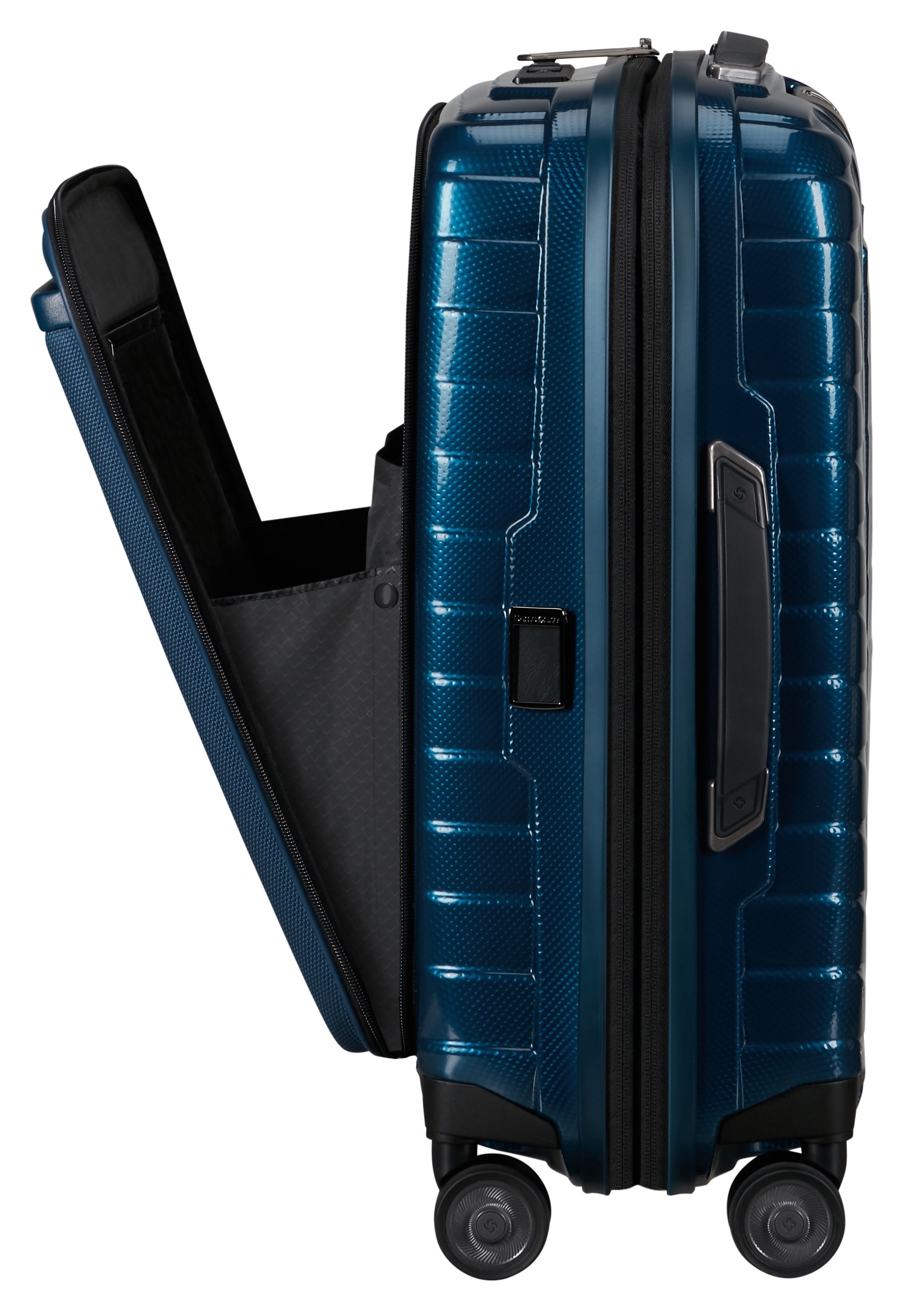 Samsonite Hartschalen-Trolley »PROXIS 55 EXP easy access«, 4 Rollen, Handgepäck Hartschalenkoffer Volumenerweiterung Laptopfach