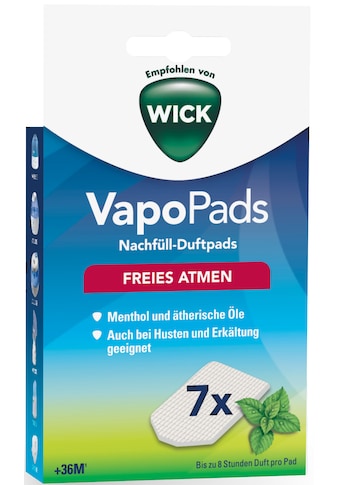 WICK Inhalations-Zusatz »WH7V1 VapoPads Menthol«, (Packung, 7 tlg.), Duftpads mit... kaufen