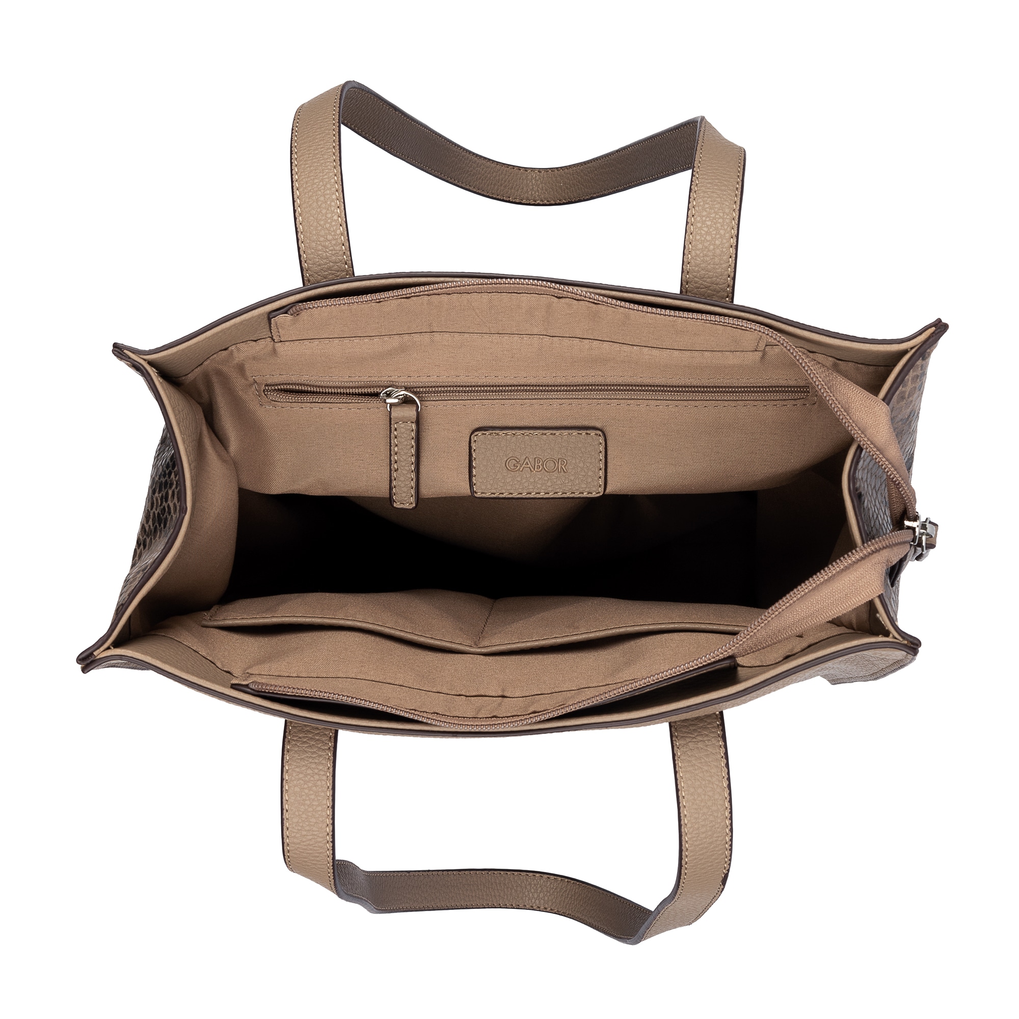 Gabor Shopper »Elfie Luxe« Damen Handtasche mit Leopardenoptik mit Pouch-Anhänger