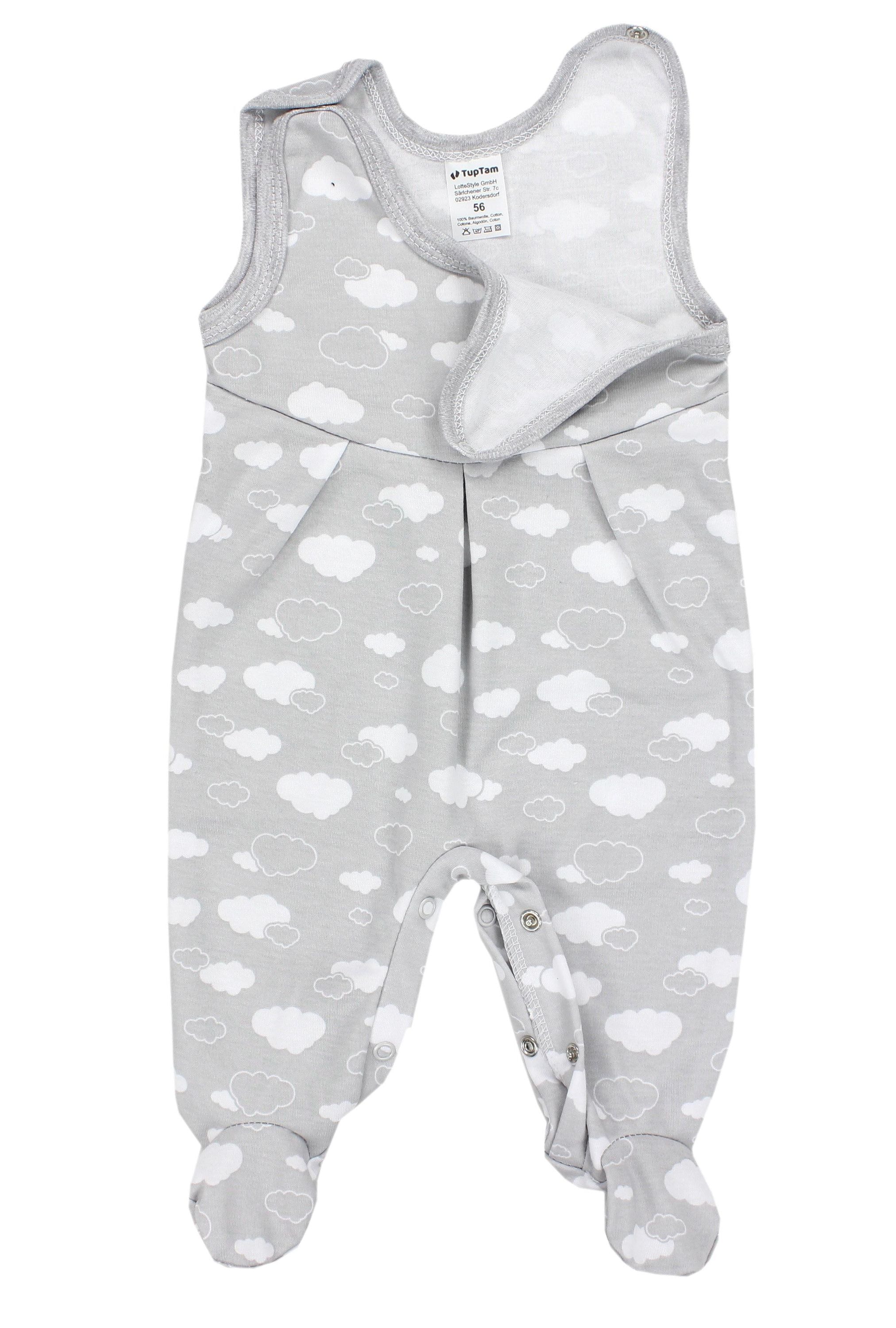 TupTam Strampler »Strampler Baby Mädchen Strampler mit Fuß 3er Pack«