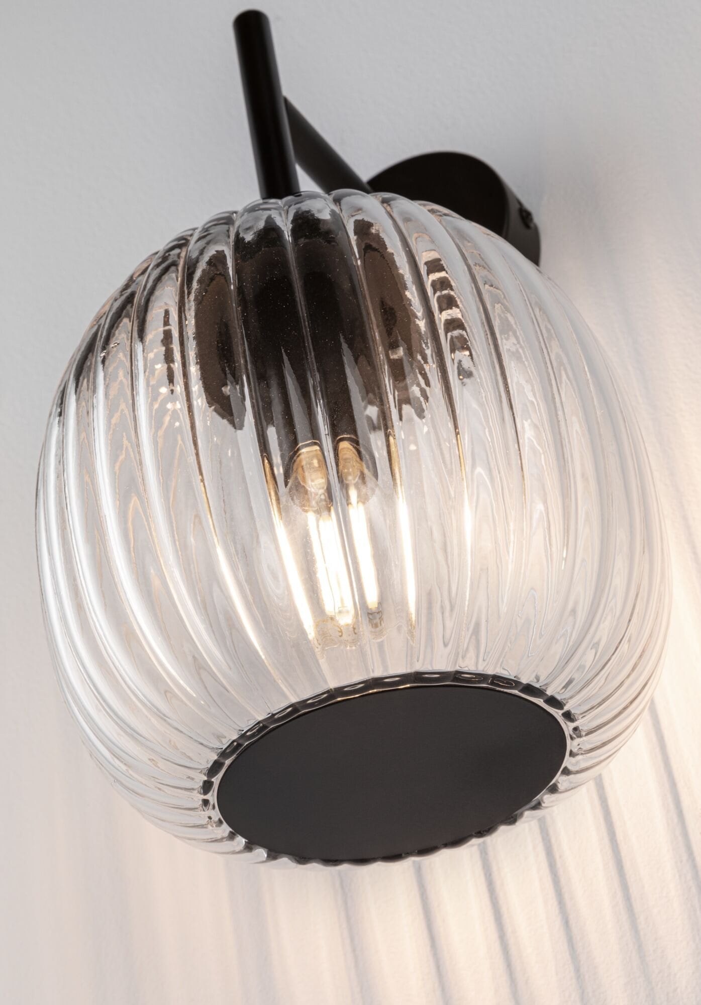 Paulmann Wandleuchte »Ruya IP44 E14 230V max. 20W Glas, Schwarz matt«, 1 flammig, Leuchtmittel E14 | ohne Leuchtmittel