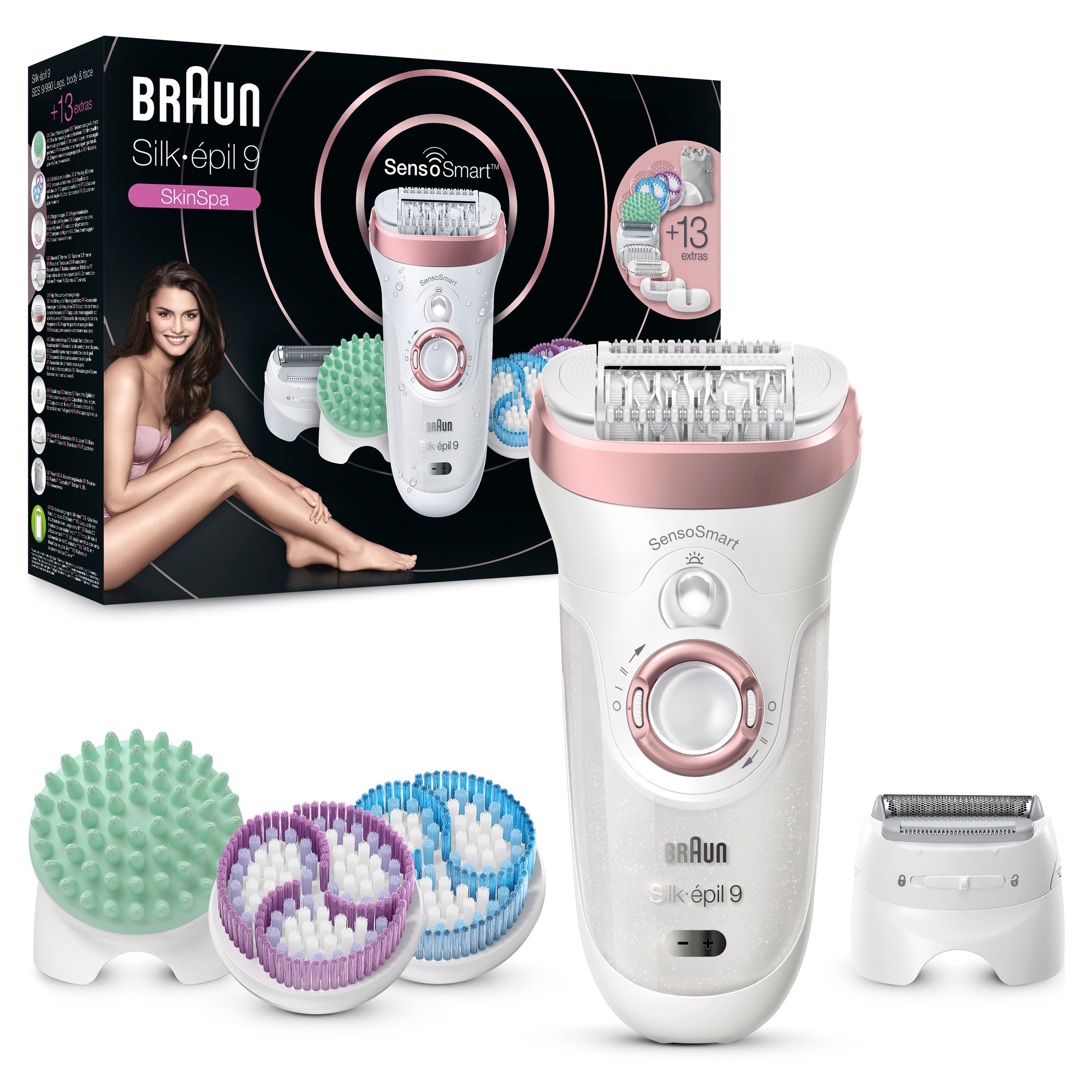 Braun Epilierer »Silk-épil 9 9-990 SkinSpa«, 13 St. Aufsätze,... kaufen