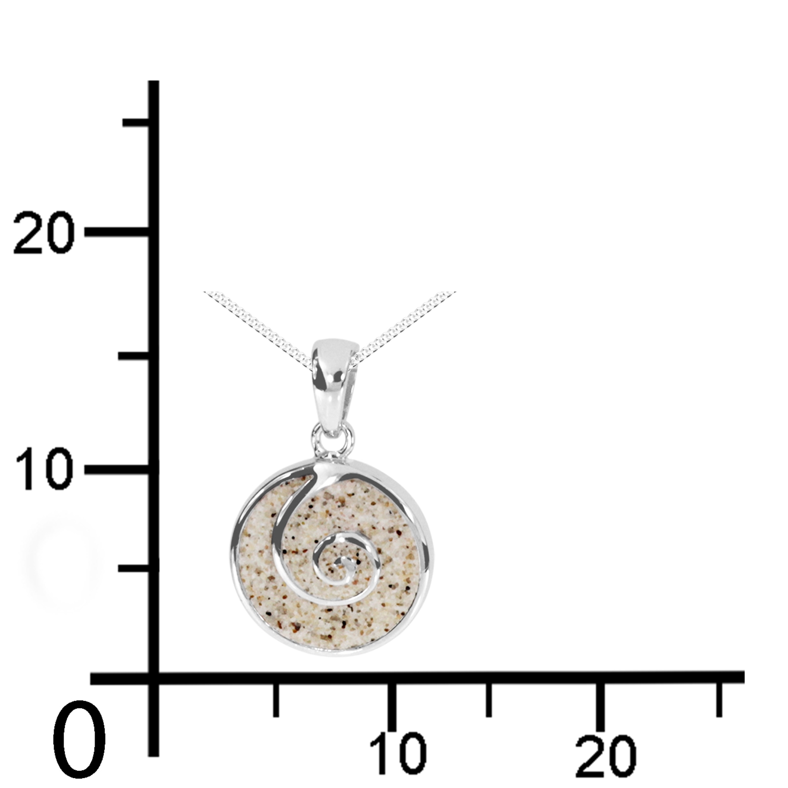 DUR Kette mit Anhänger »- Spirale - Strandsand - Silber 925/000 -,«