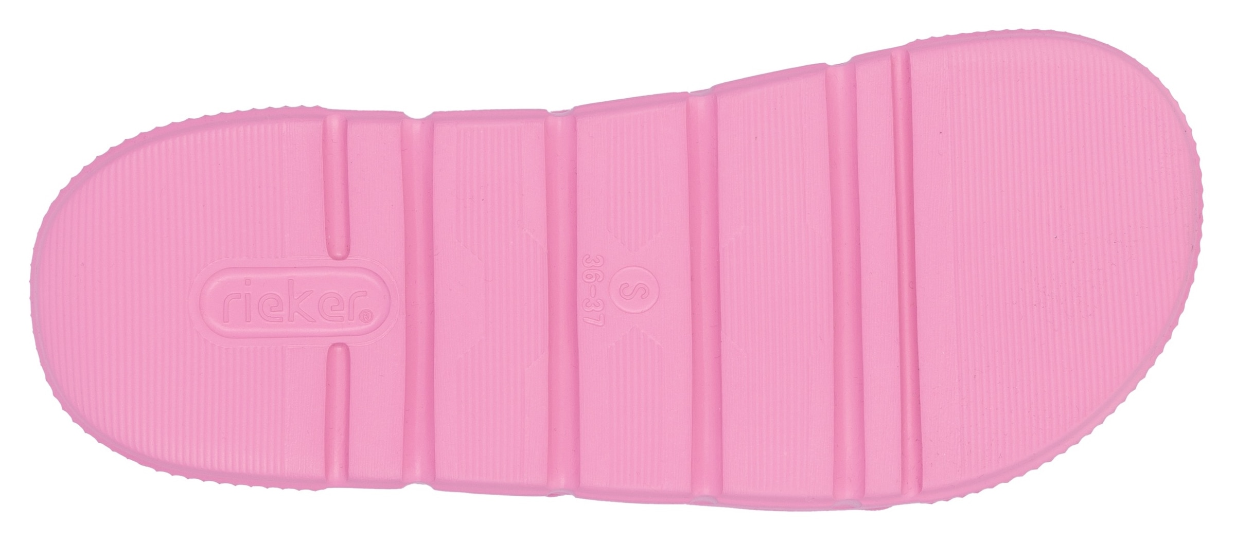 Rieker Pantolette, Plateau, Sommerschuh, Schlappen in Weite G (=weit)