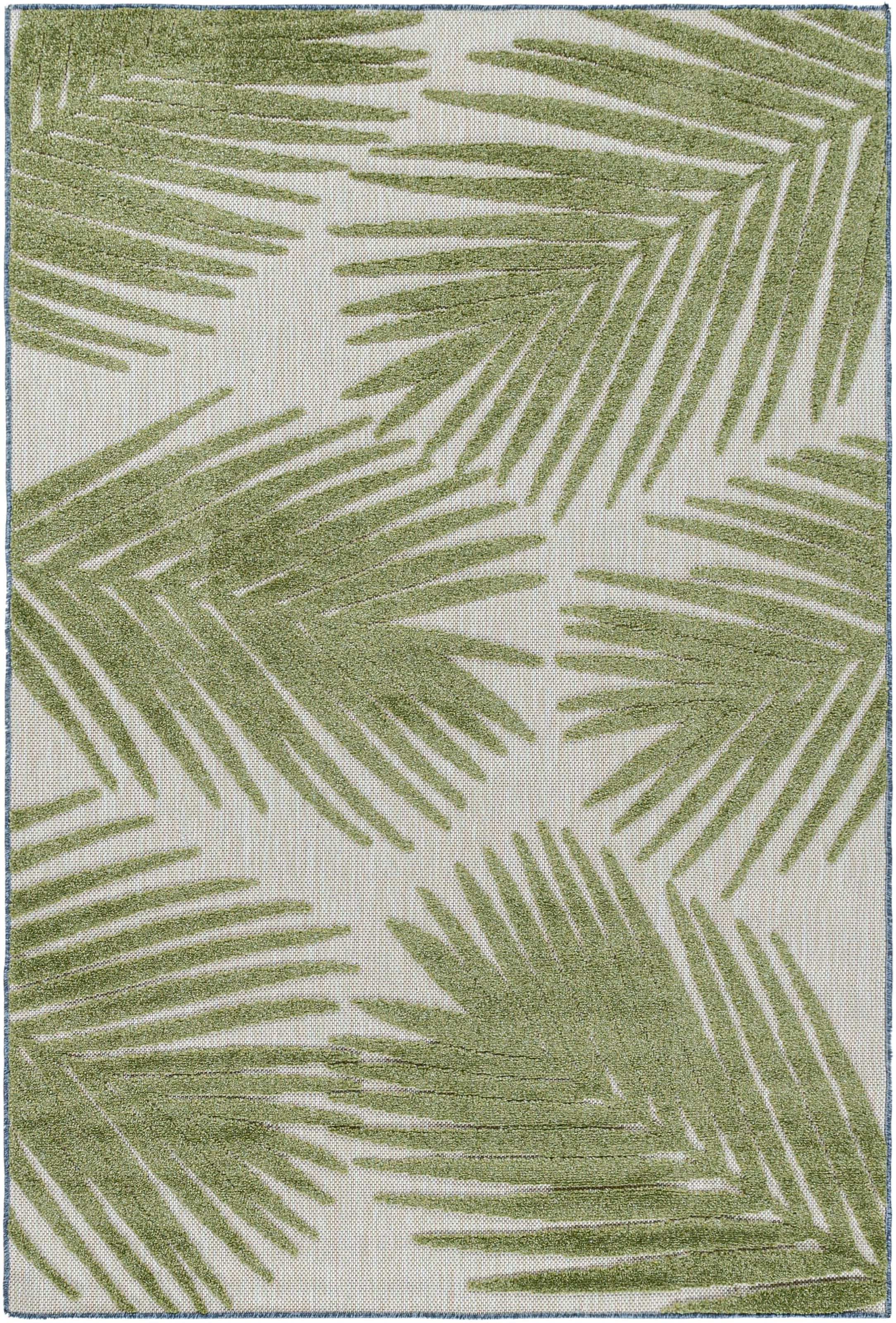 Ayyildiz Teppiche Teppich »BAHAMA 5155«, rechteckig, 8 mm Höhe, Läufer, Flachflor mit Hoch-Tief-Struktur, In-und Outdoor geeignet