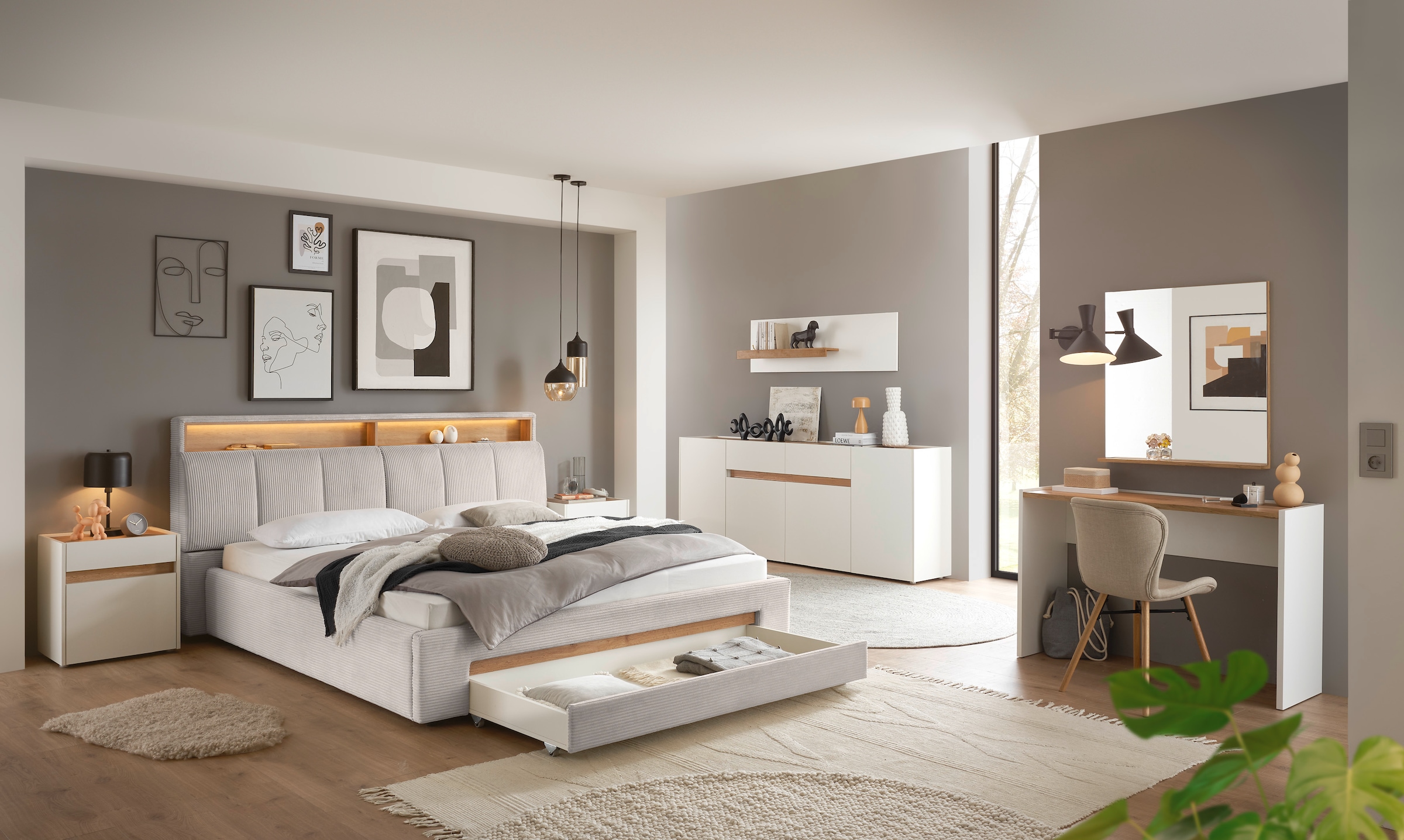 INOSIGN Nachtkommode »CiTY/GiRON, Nachttisch, Nachtschrank, Bestellschrank, Nachtkonsole«, in zwei Farben erhältlich, Stauraumfach und Schublade