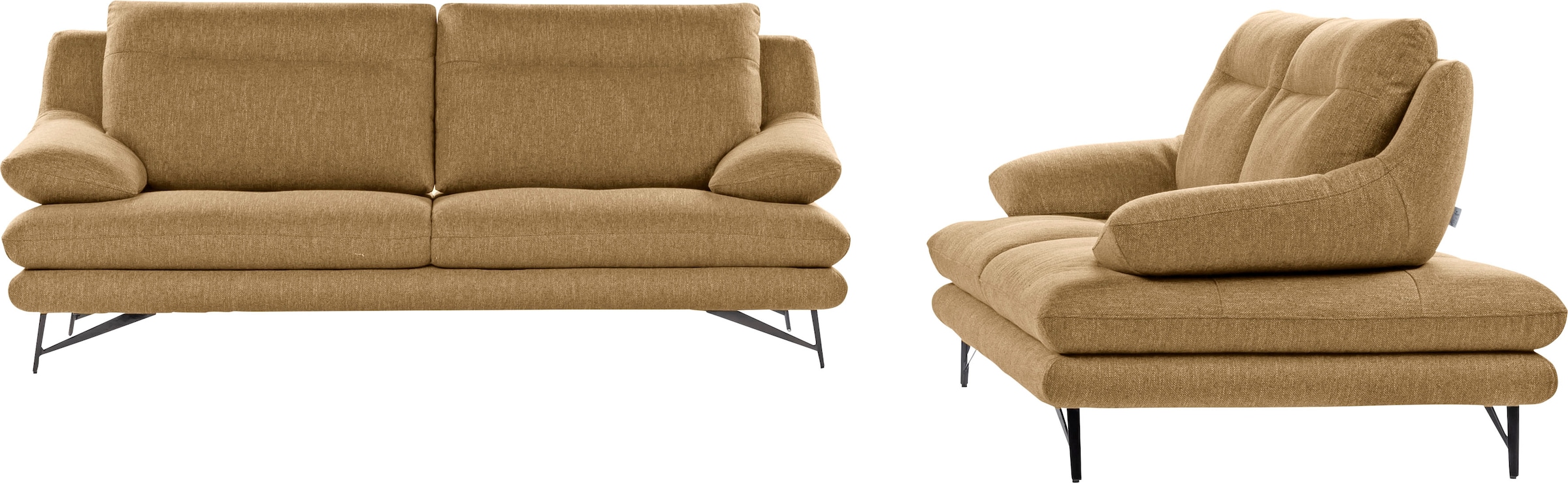 CALIA ITALIA 3-Sitzer »Cezanne modern, elegant und bequem, aufwendige Detailverarbeitung«, wahlweise mit Sitztiefenverstellung