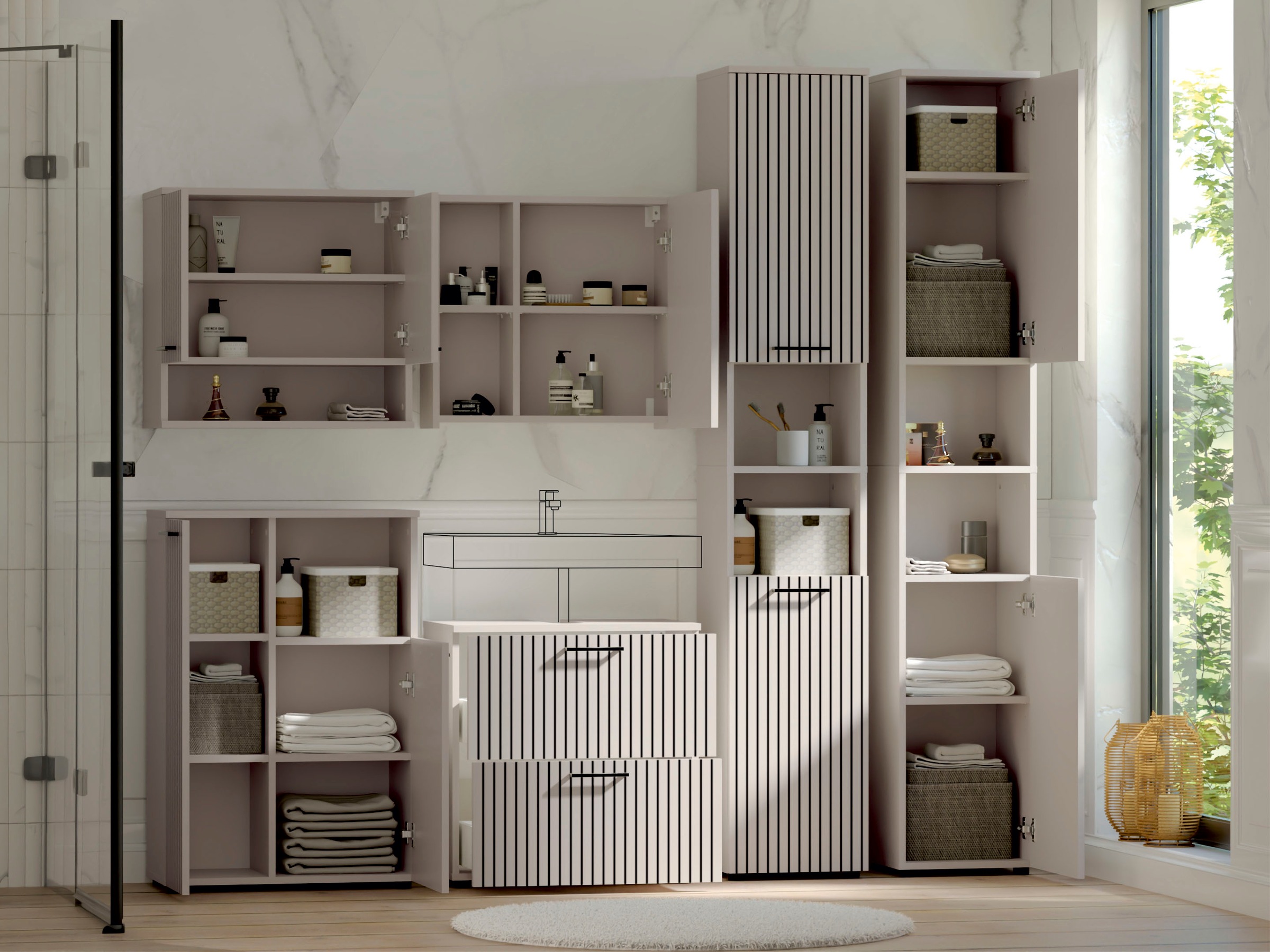 RESPEKTA Badezimmer-Set »Tilda« 6 Stk. tlg.