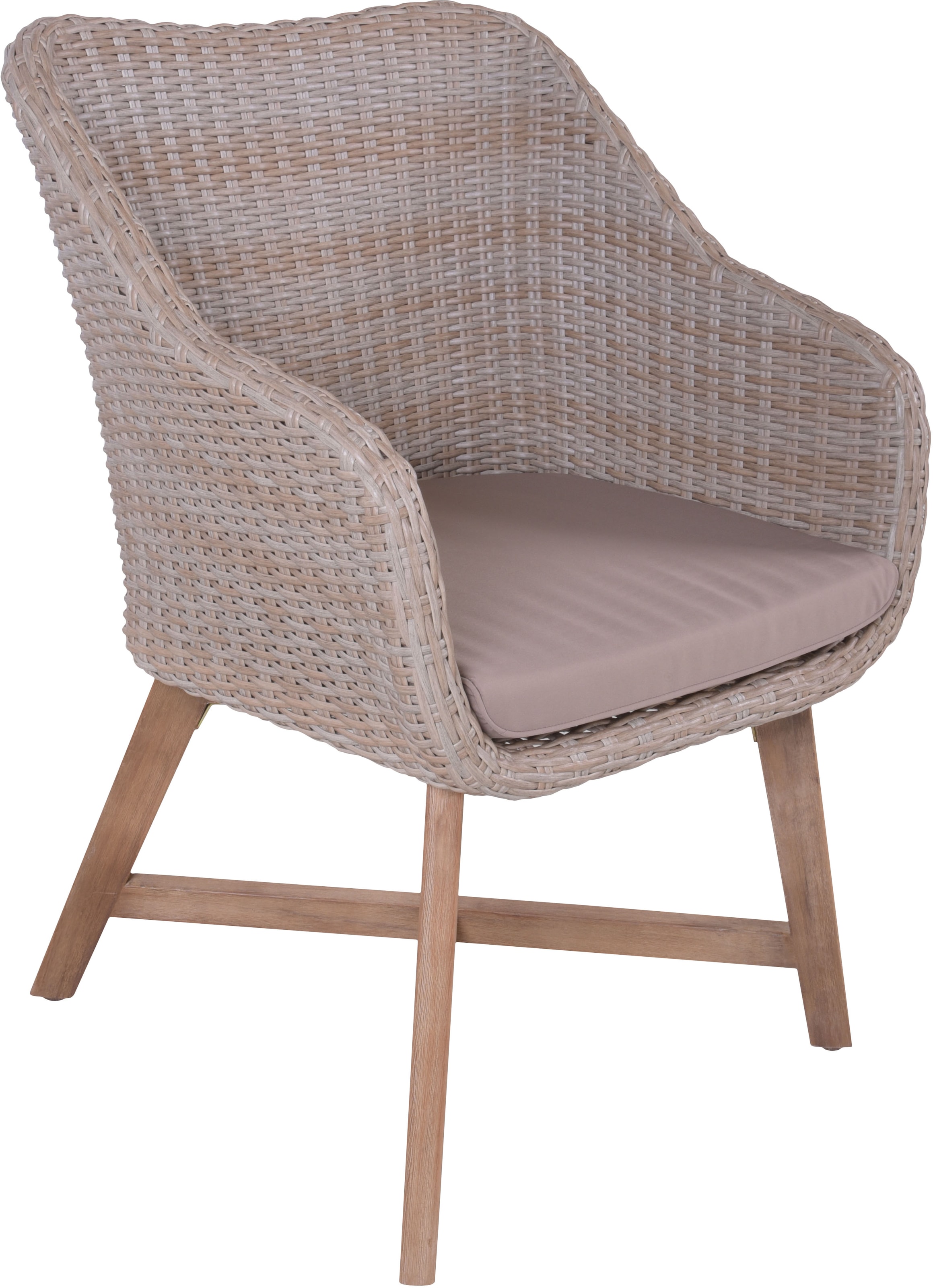 Garden Pleasure Garten-Essgruppe », Tischgruppe »PUEBLO/OAKLAND Set 01«« Set,  4 Sessel, Tisch LxB: 100x60 cm, inkl Auflagen