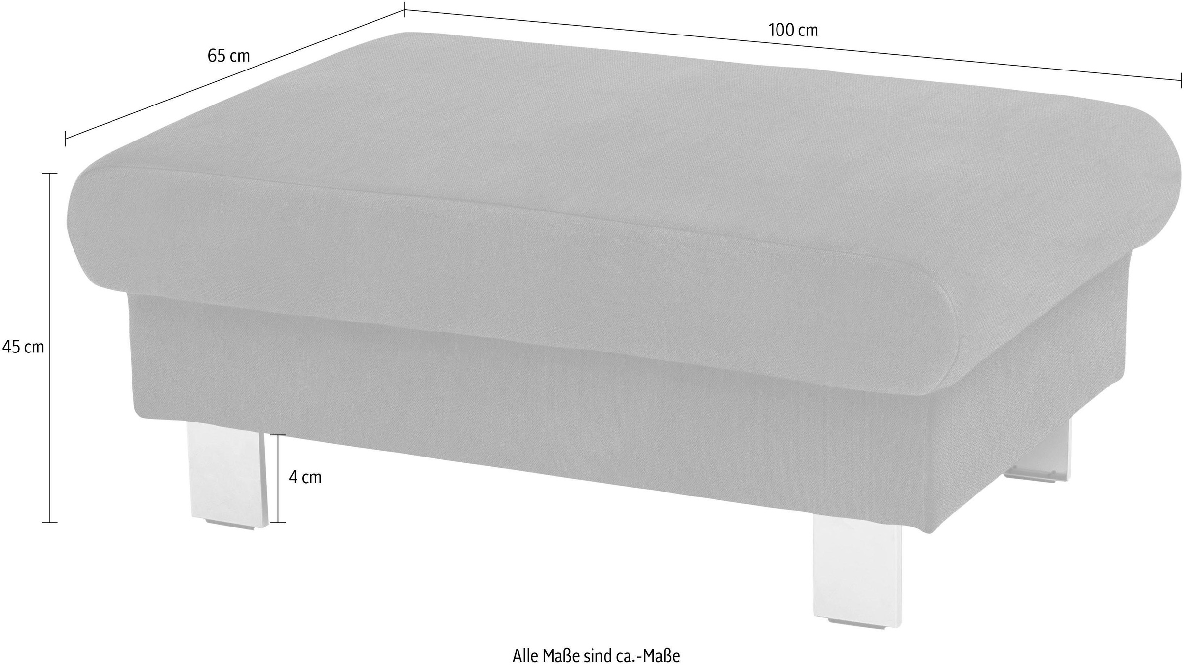 COTTA Polstergarnitur »Komaris L-Form«, (Set), Set bestehend aus: Ecksofa mit Kopfteilverstellung & Hocker