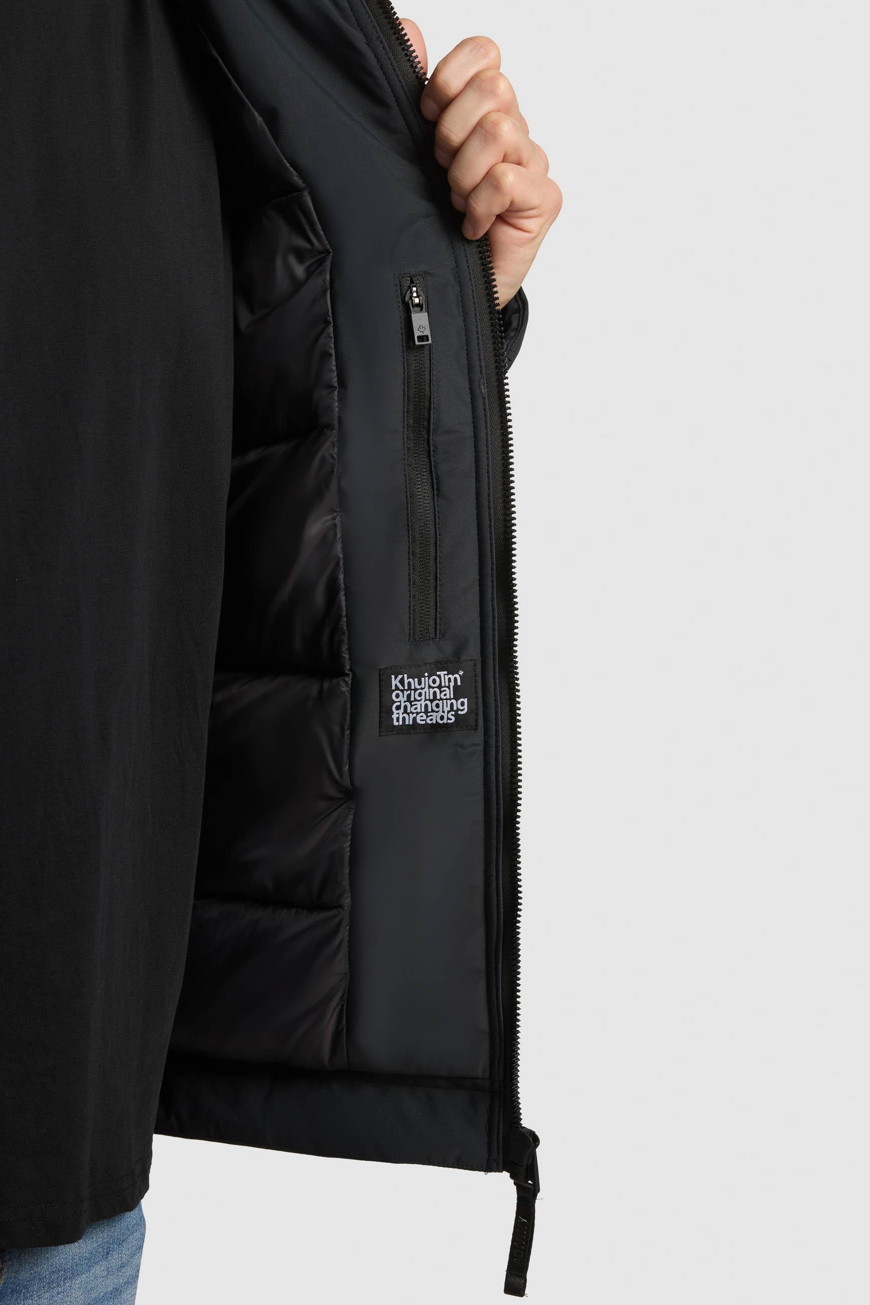 khujo Outdoorjacke »Outdoorjacke Huey« ohne Kapuze Herren Winterjacke mit abnehmbarem Plüsch-Besatz