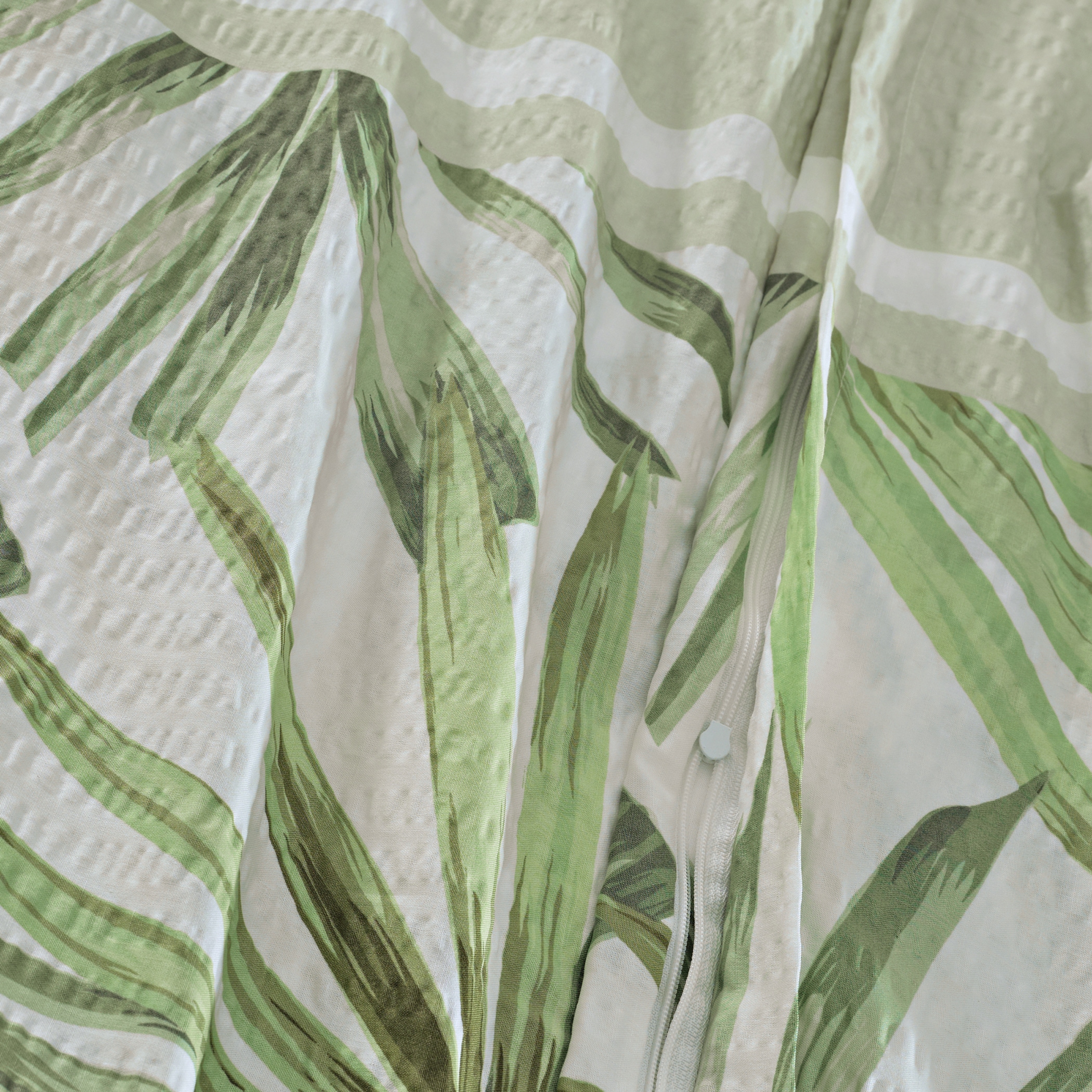 Florella Bettwäsche »»Selka salbei« Soft-Touch Seersucker,  50% Baumwolle, 50% Viskose«