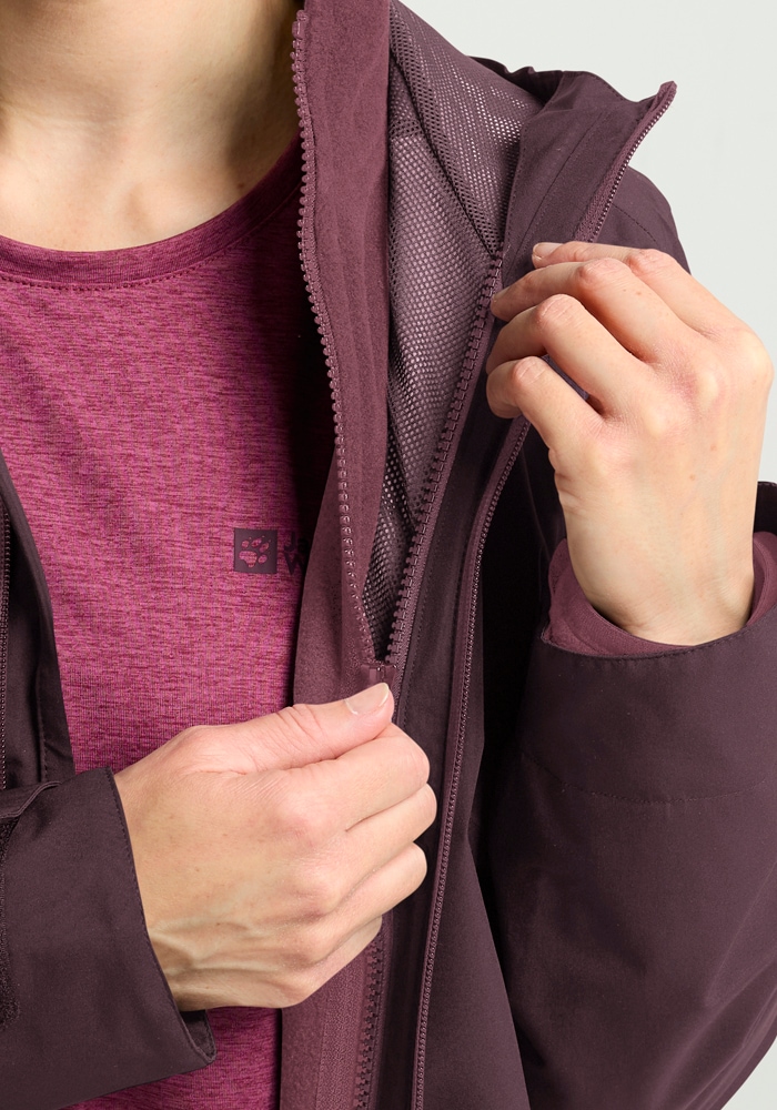 Jack Wolfskin 3-in-1-Funktionsjacke »MOONRISE 3IN1 JKT W« mit Kapuze
