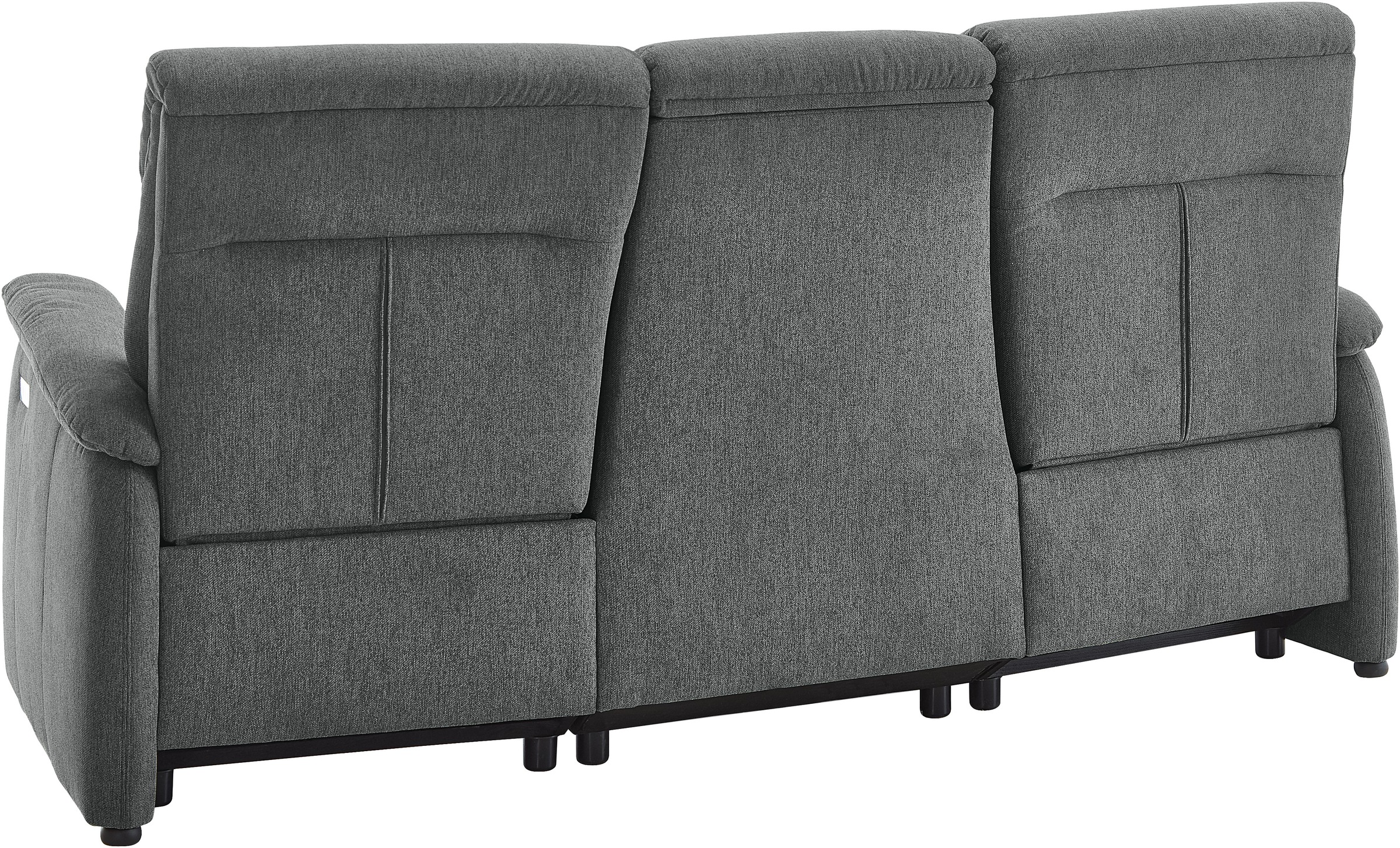 Home affaire 3-Sitzer »Turin Sofa mit elektrischer Relaxfunktion, Breite 226 cm« inkl. Tisch, USB & Steckdose, Federkern & pflegeleichtem Bezug