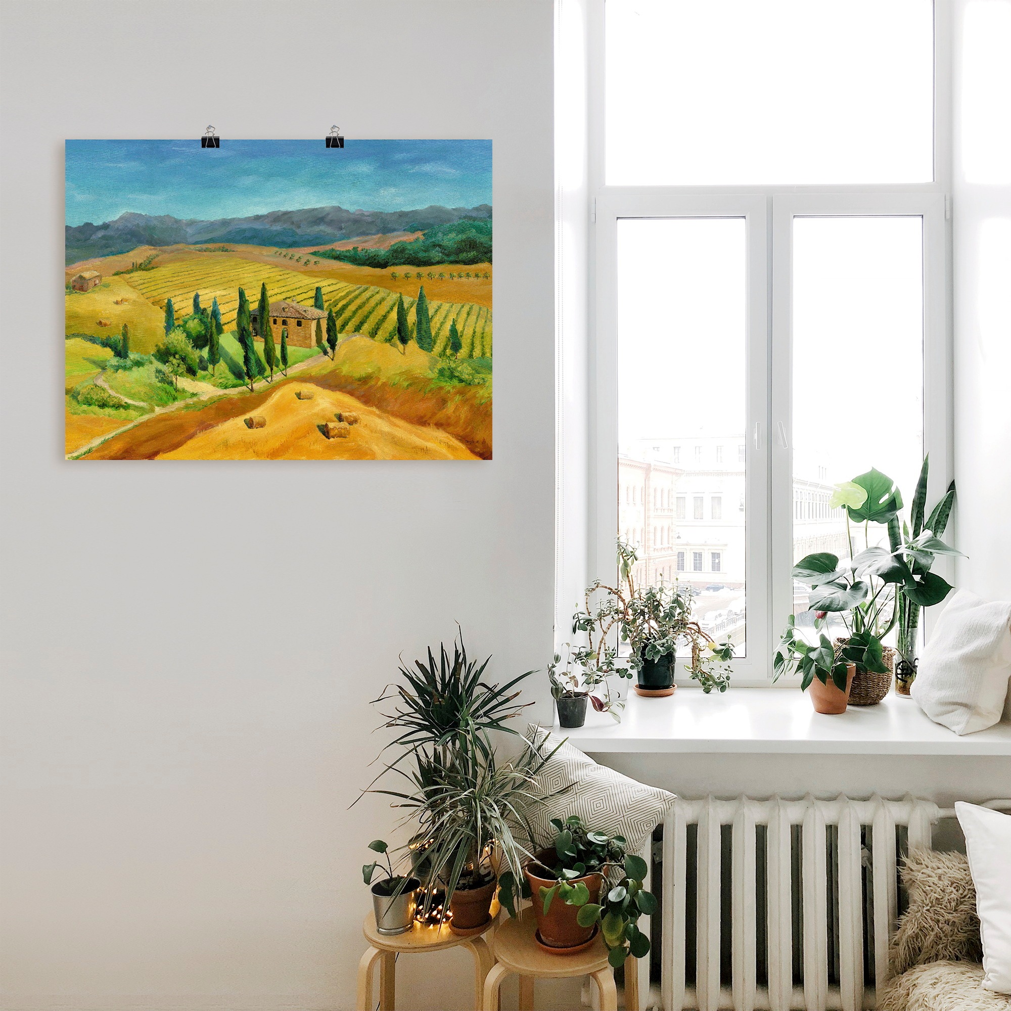 Artland Wandbild »Toskanalandschaft«, Europa, (1 St.), als Alubild, Leinwandbild, Wandaufkleber oder Poster in versch. Größen