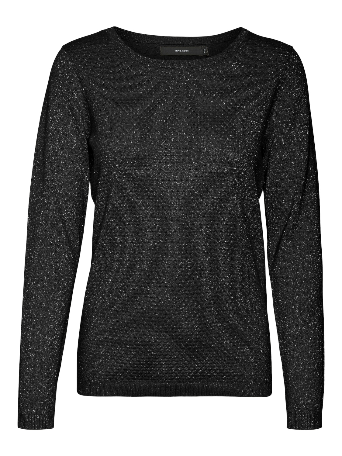 Vero Moda Rundhalspullover »VMCARE SHINE LS O-NECK PULLOVER«, mit leichtem Glitzereffekt