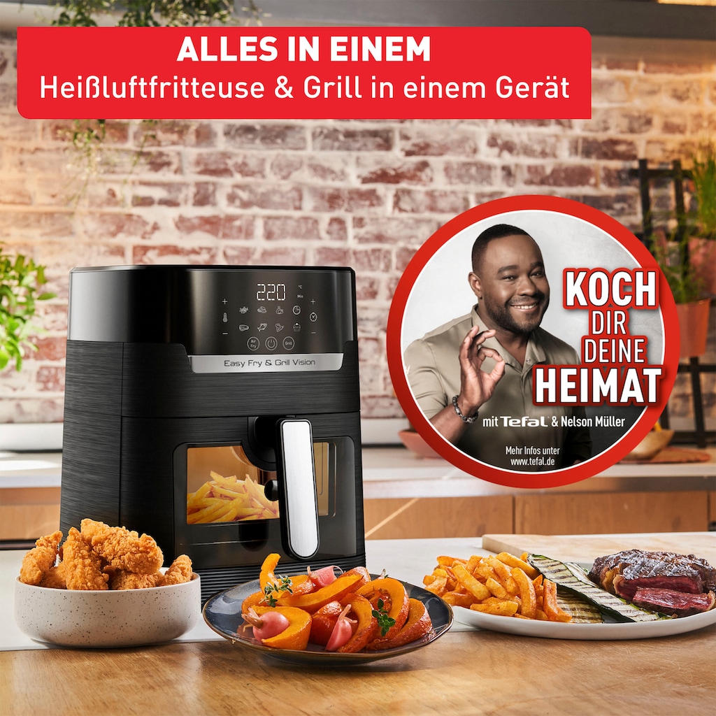 Tefal Heißluftfritteuse »EY5068 Easy Fry & Grill Vision«, 1550 W