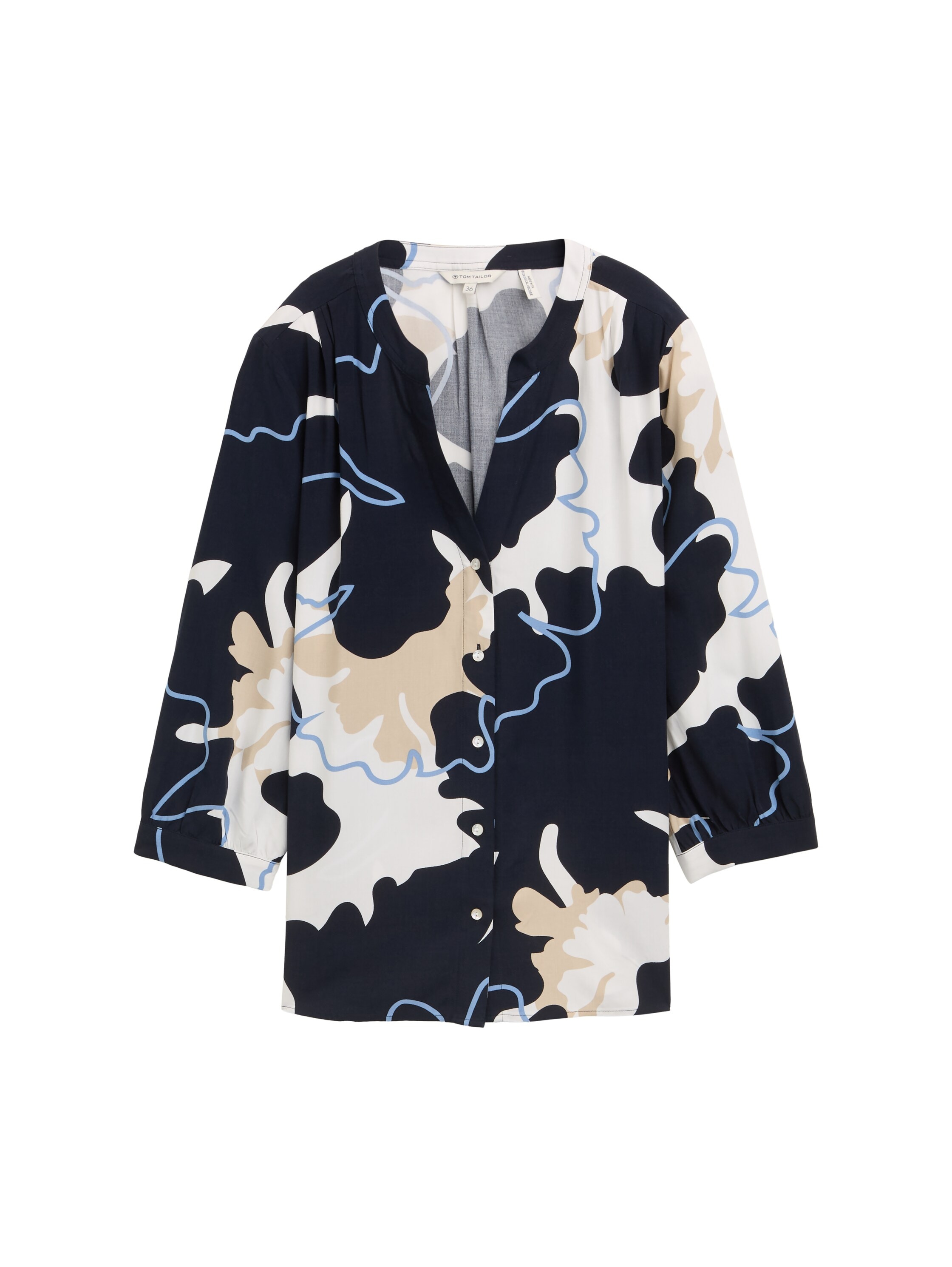 TOM TAILOR Klassische Bluse, mit All-Over Print