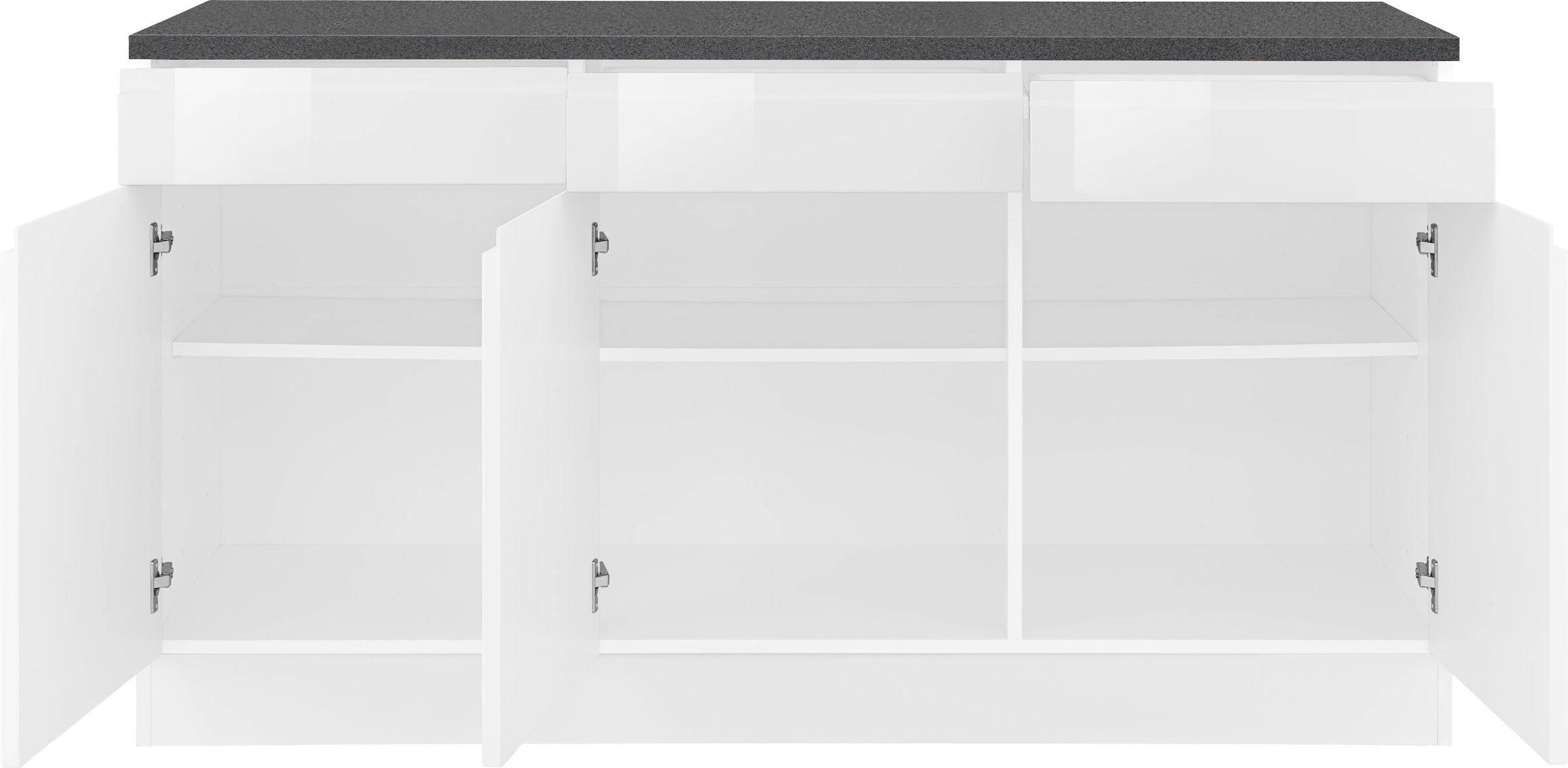 HELD MÖBEL Unterschrank »Virginia«, 85 cm hoch, 150 cm breit, 3 Schubladen,  3 Türen, griffloses Design auf Raten kaufen
